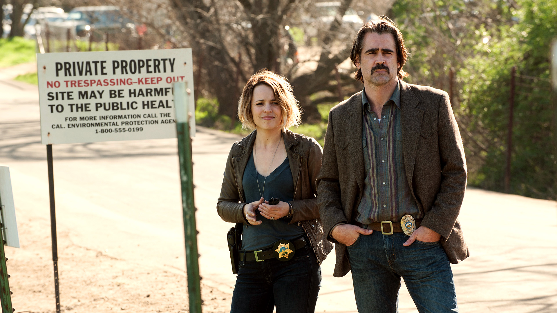 Colin Farrell and Rachel McAdams in True Detective HD Wallpaper