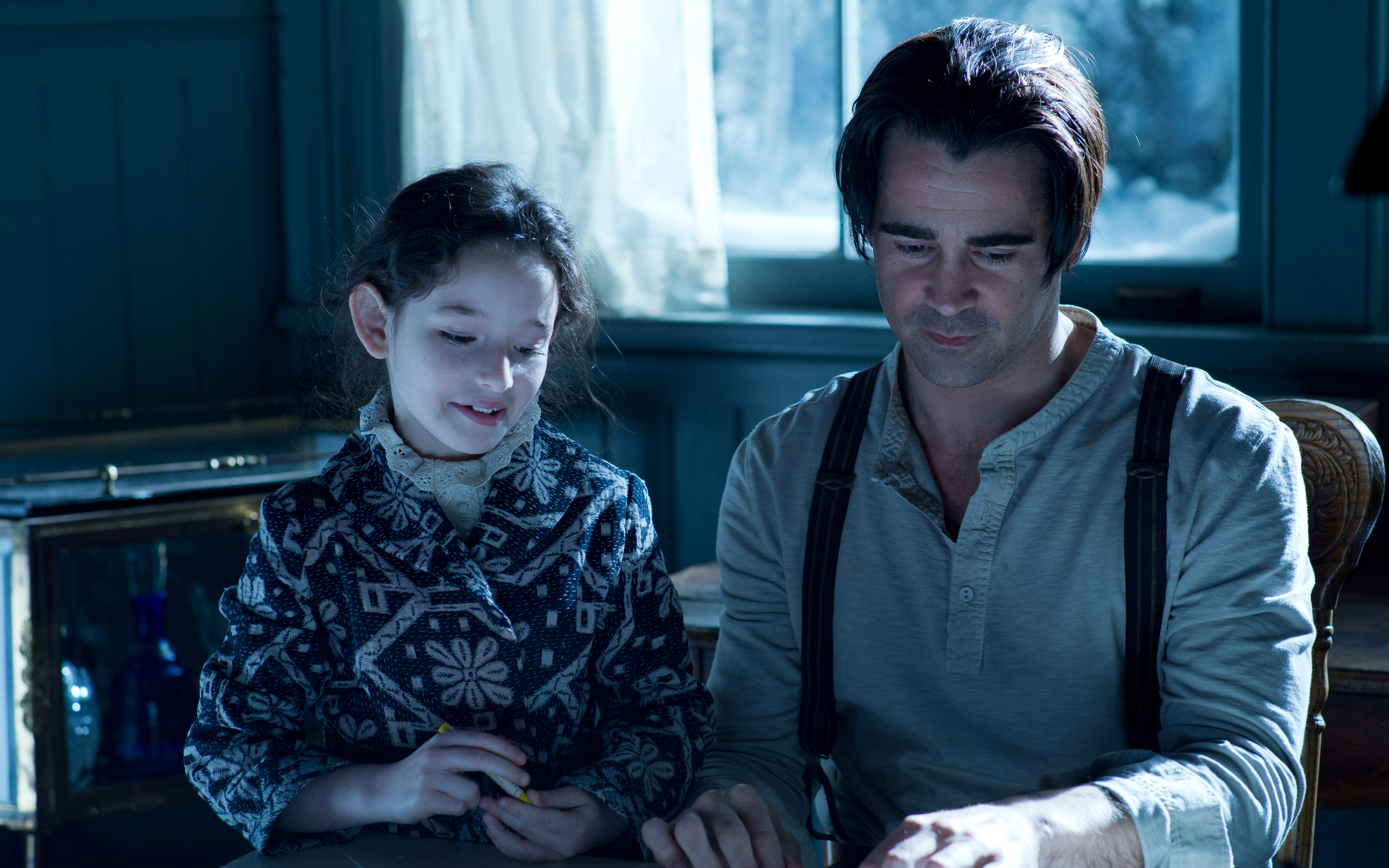 Colin Farrell and a young girl HD Wallpaper