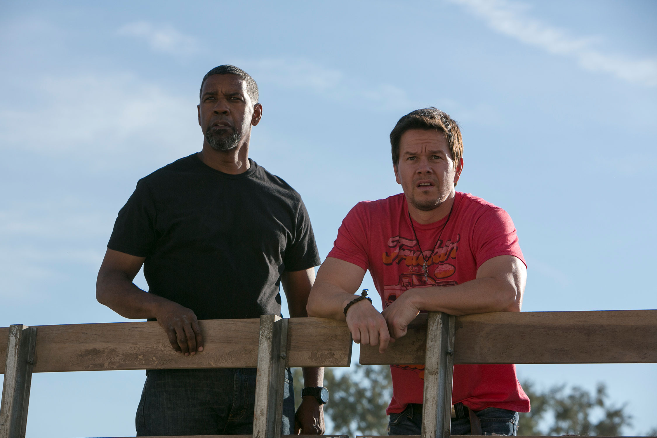 Denzel Washington and Mark Wahlberg in 2 Guns HD Wallpaper