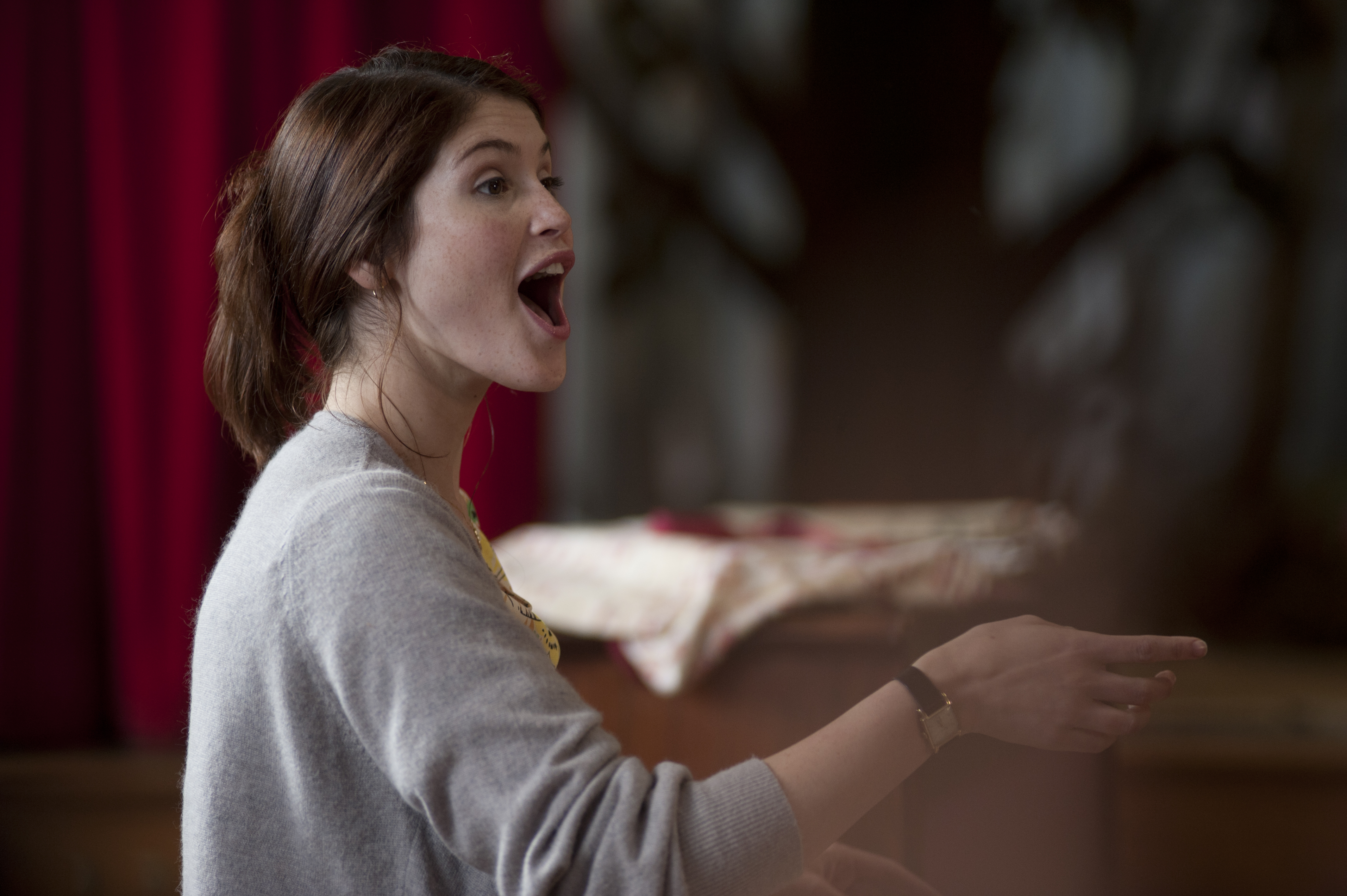 Gemma Arterton Smiling Casually HD Wallpaper
