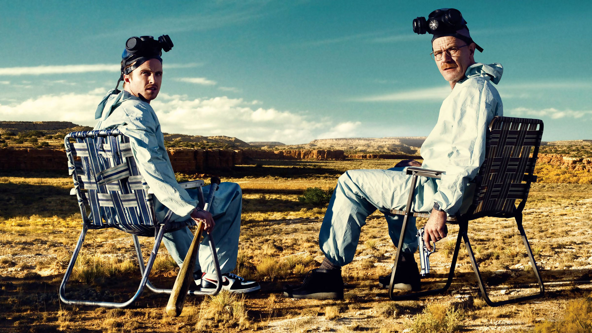 Aaron Paul and Bryan Cranston from Breaking Bad HD Wallpaper