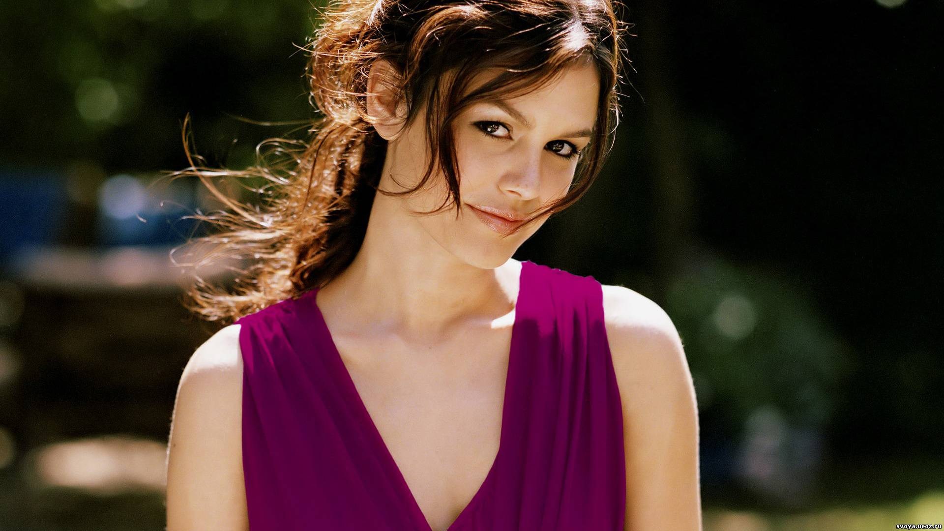Rachel Bilson in a purple dress HD Wallpaper