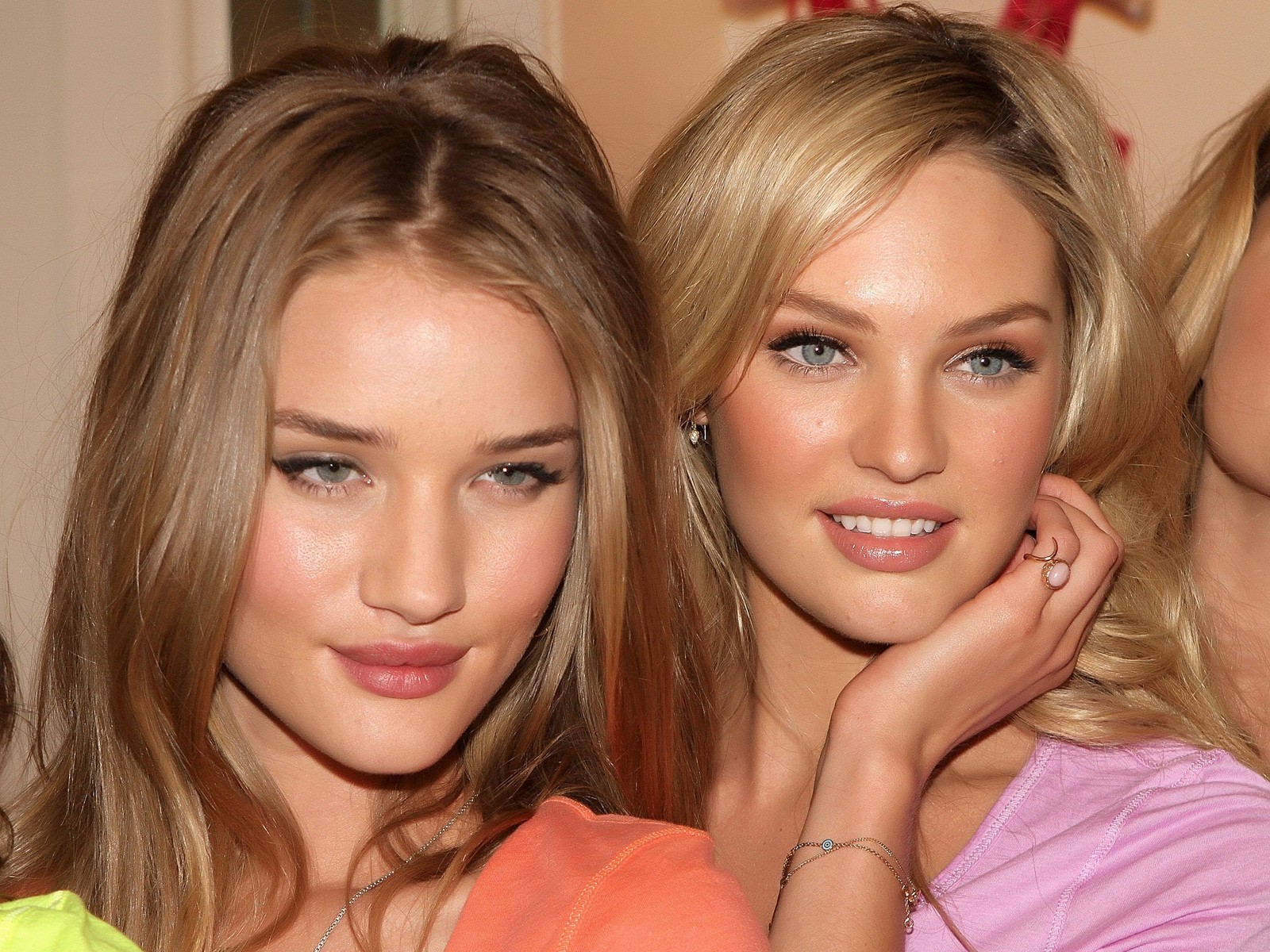 Candice Swanepoel and Rosie Huntington-Whiteley HD Wallpaper