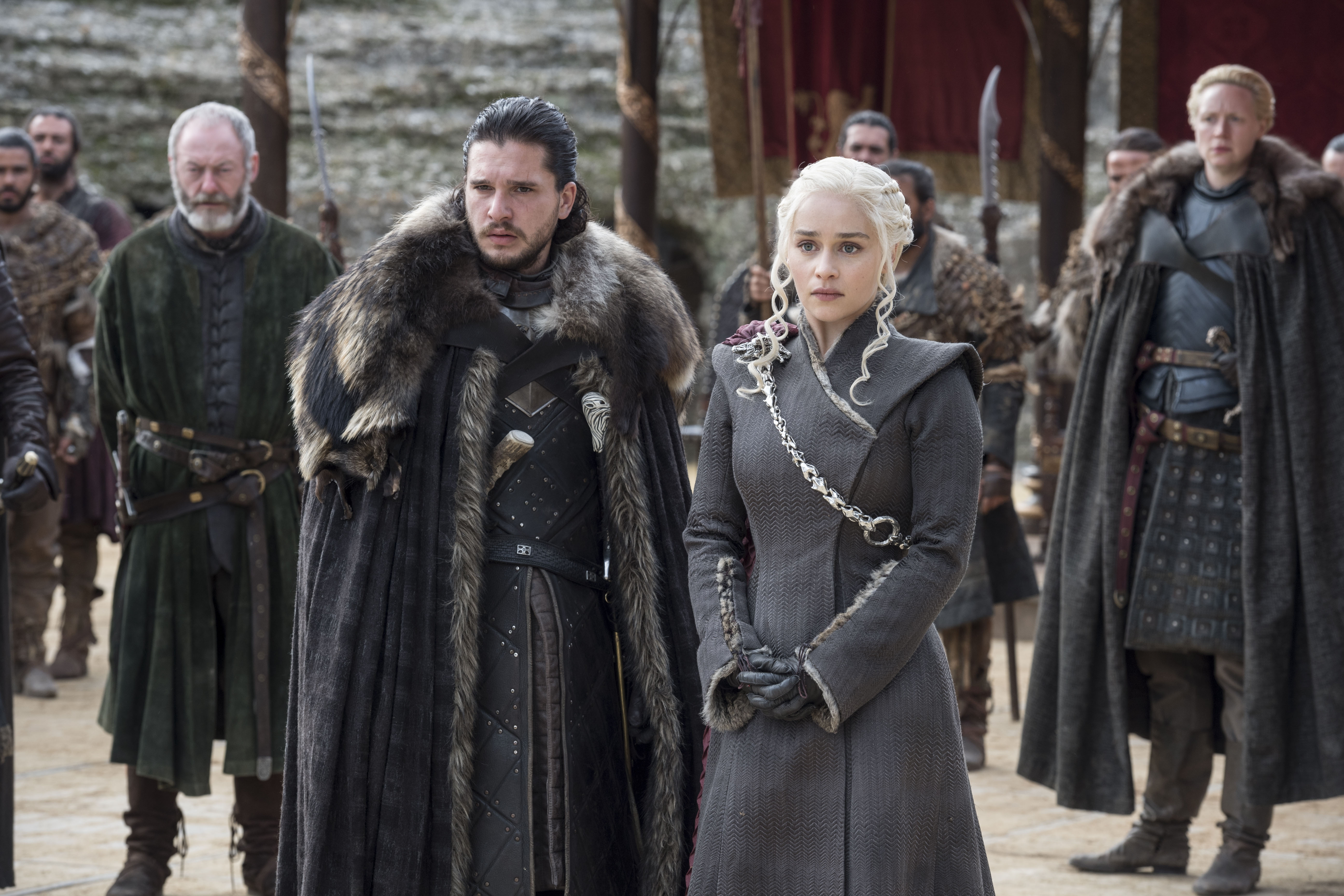 Jon Snow and Daenerys Targaryen from Game of Thrones HD Wallpaper