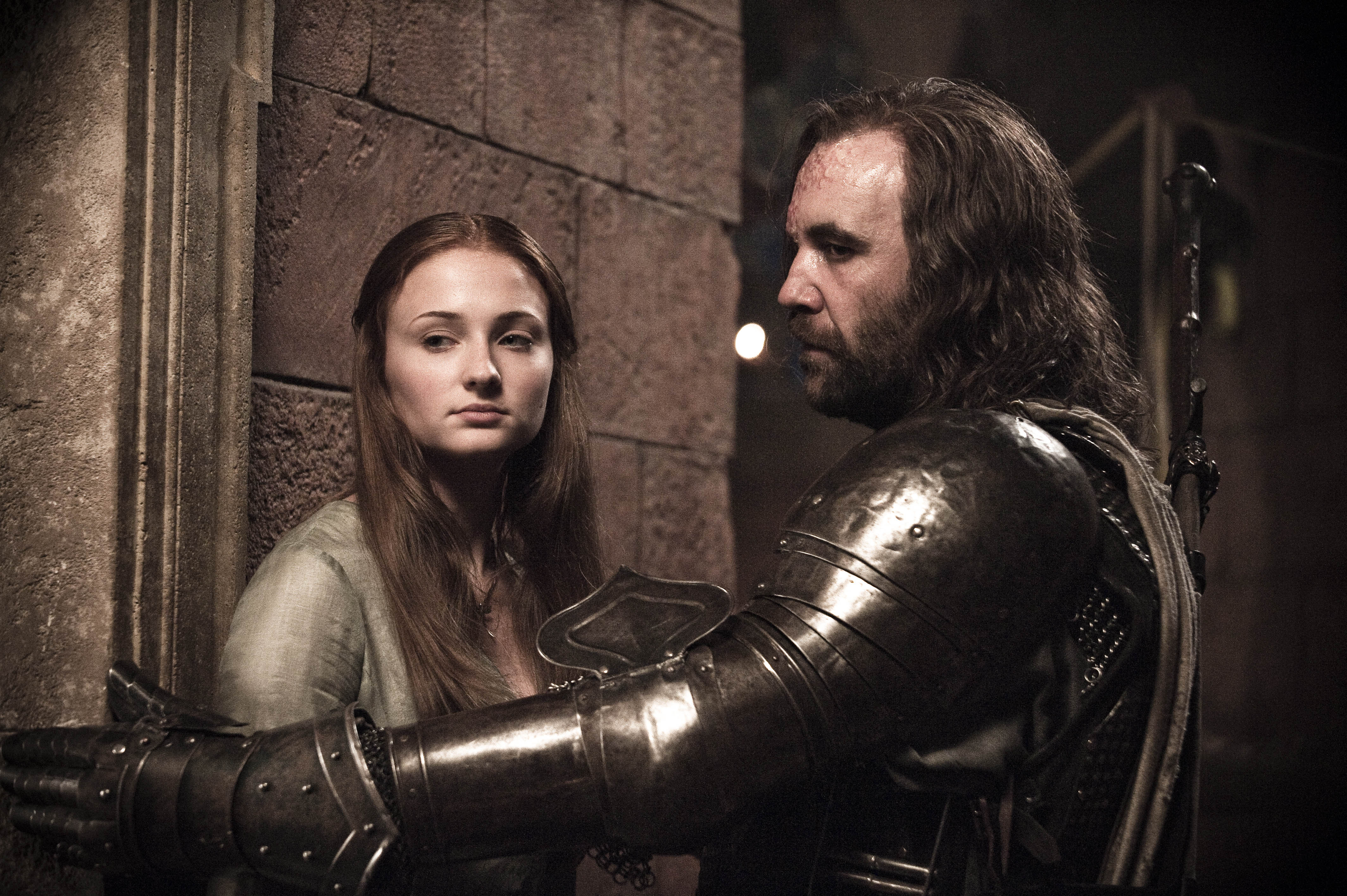 Sansa Stark and Sandor Clegane from Game of Thrones HD Wallpaper