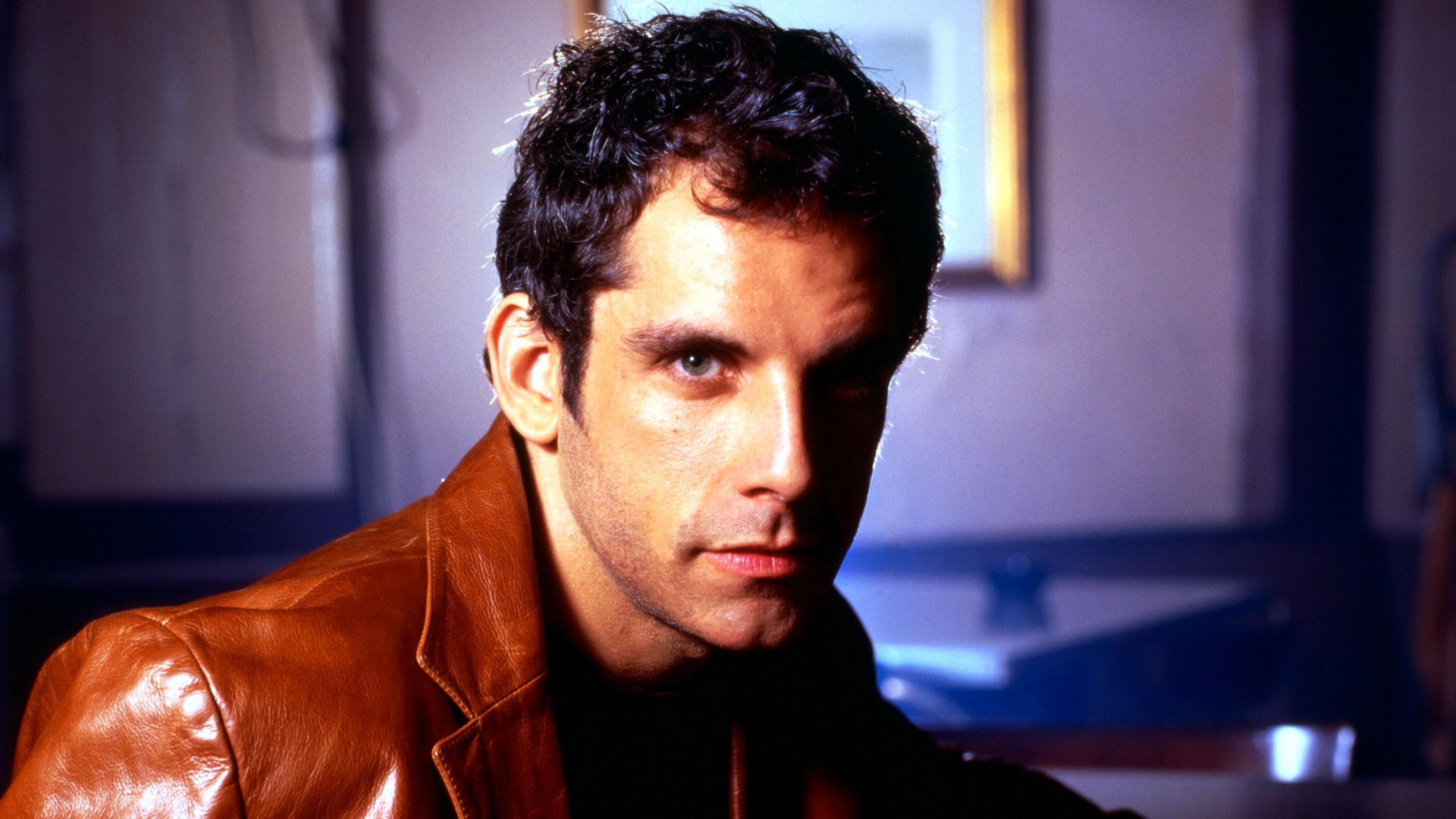 Ben Stiller in a brown leather jacket HD Wallpaper