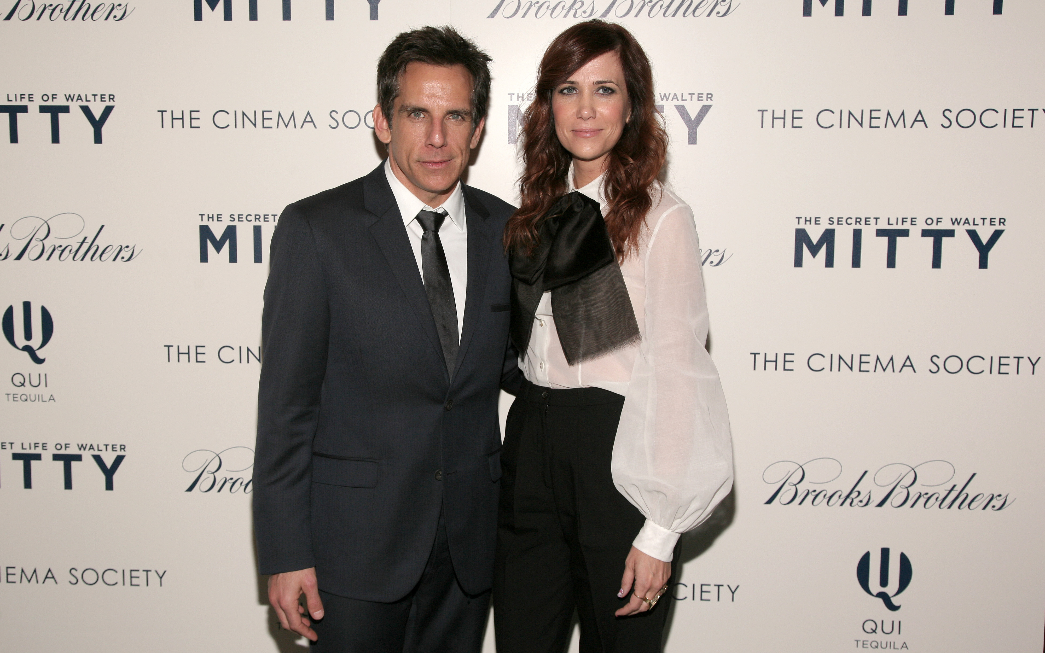 Ben Stiller and Kristen Wiig at The Secret Life of Walter Mitty premiere HD Wallpaper