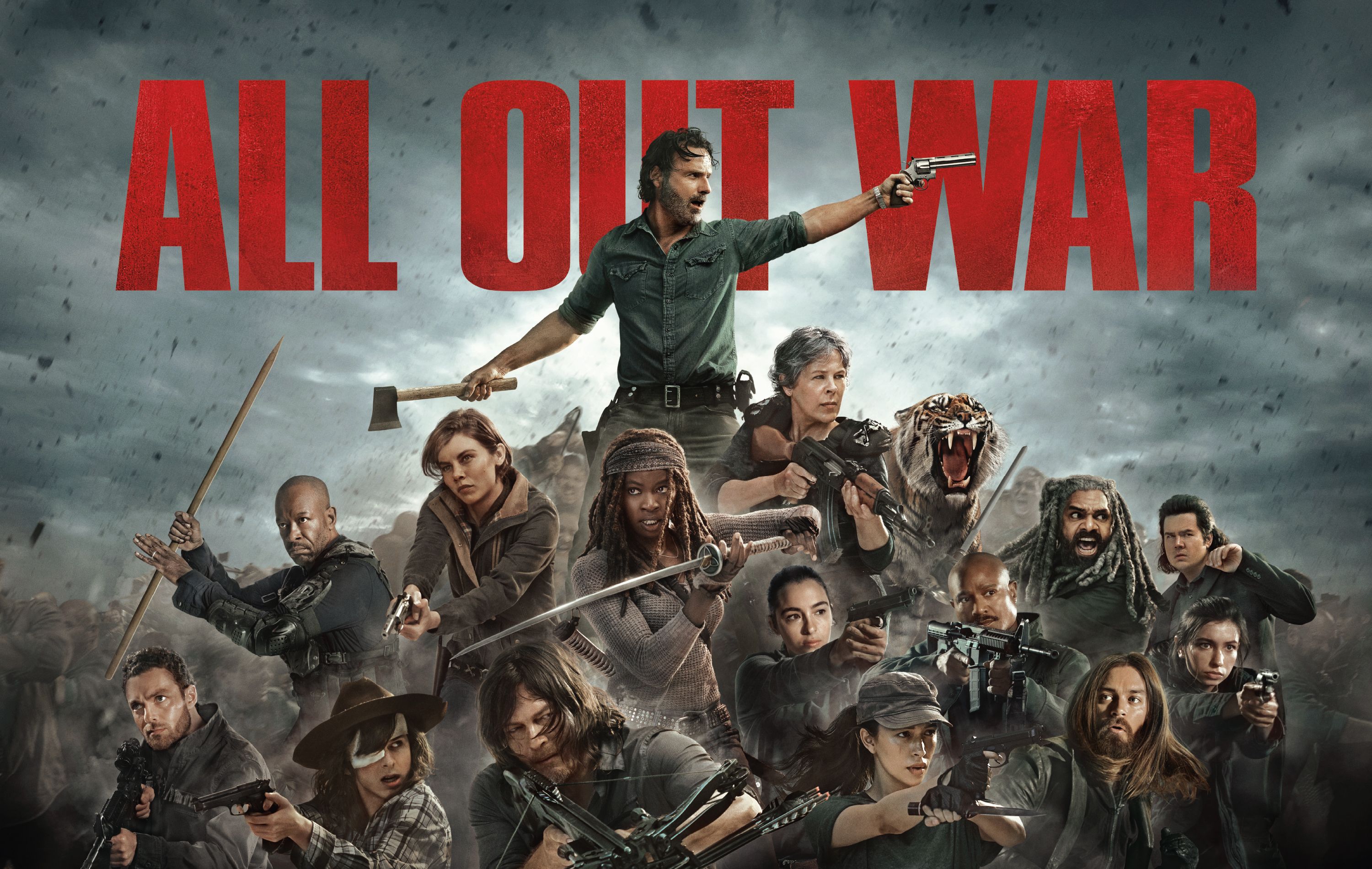 The Walking Dead All Out War Poster HD Wallpaper