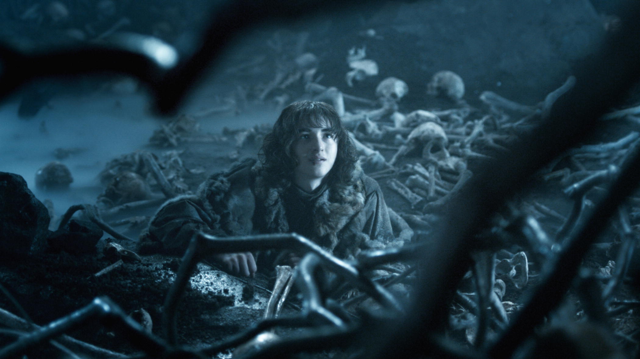 Bran Stark in a cave of bones HD Wallpaper