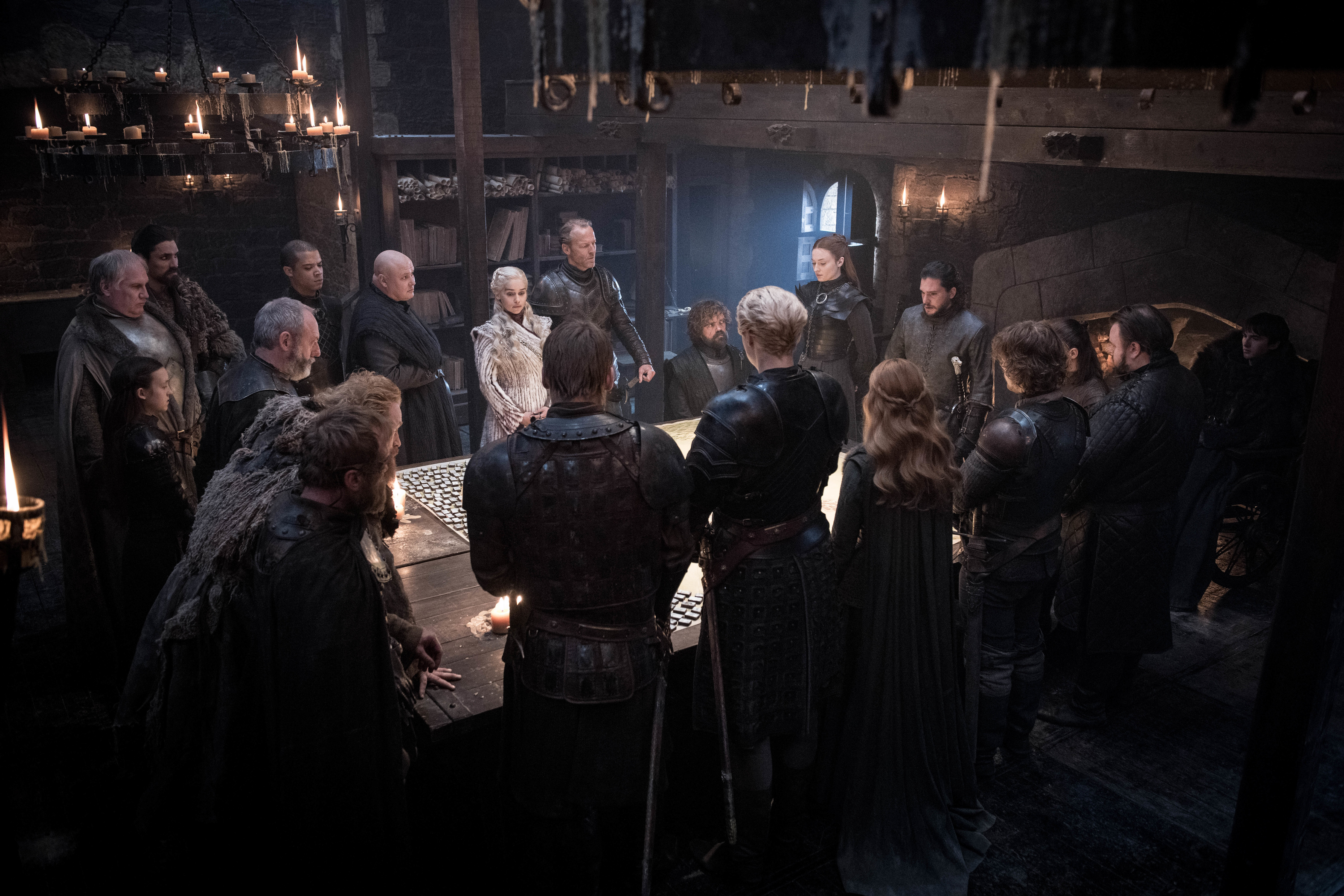 Game of Thrones characters in a war room HD Wallpaper