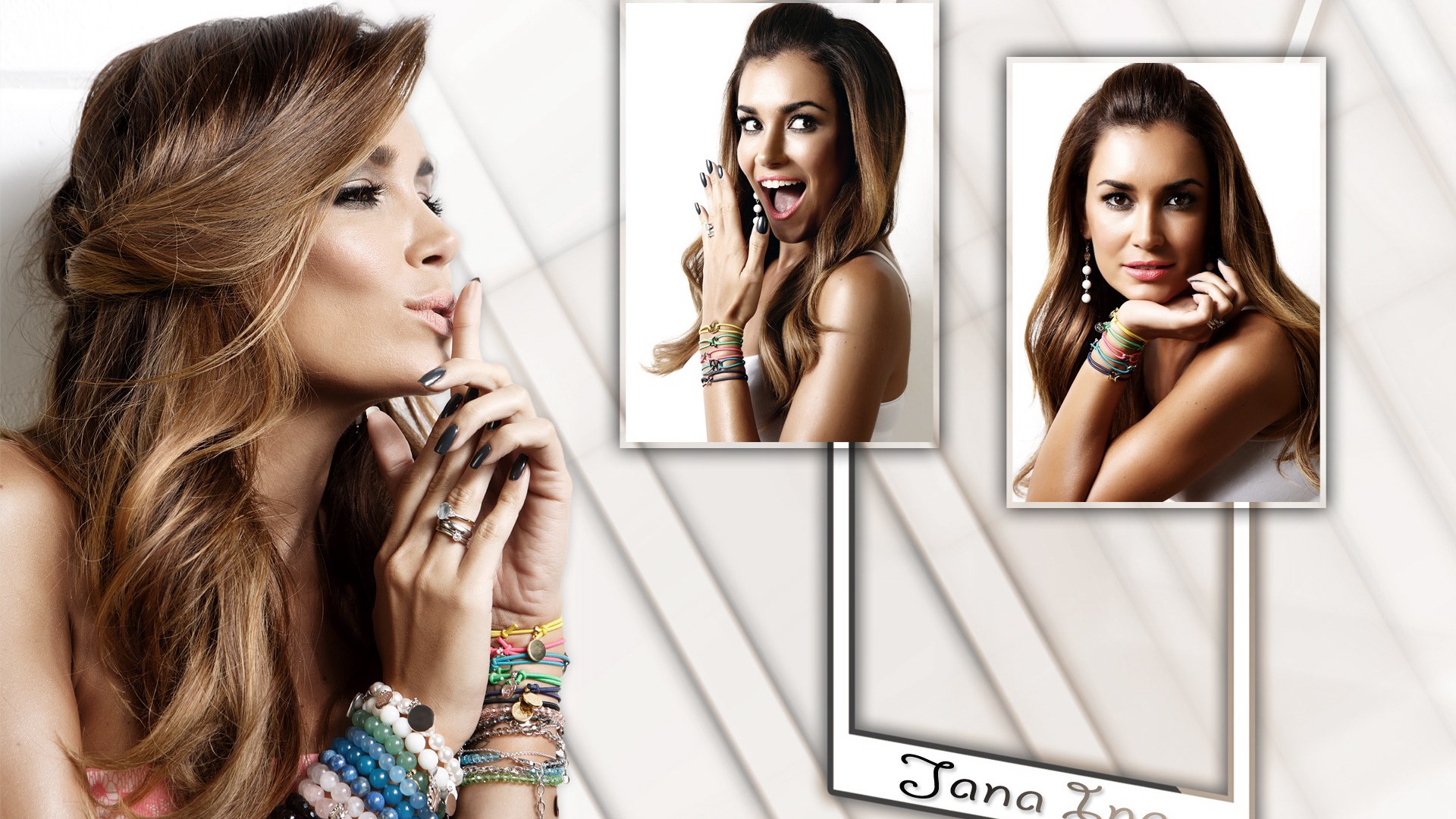 Woman with bracelets and rings HD Wallpaper