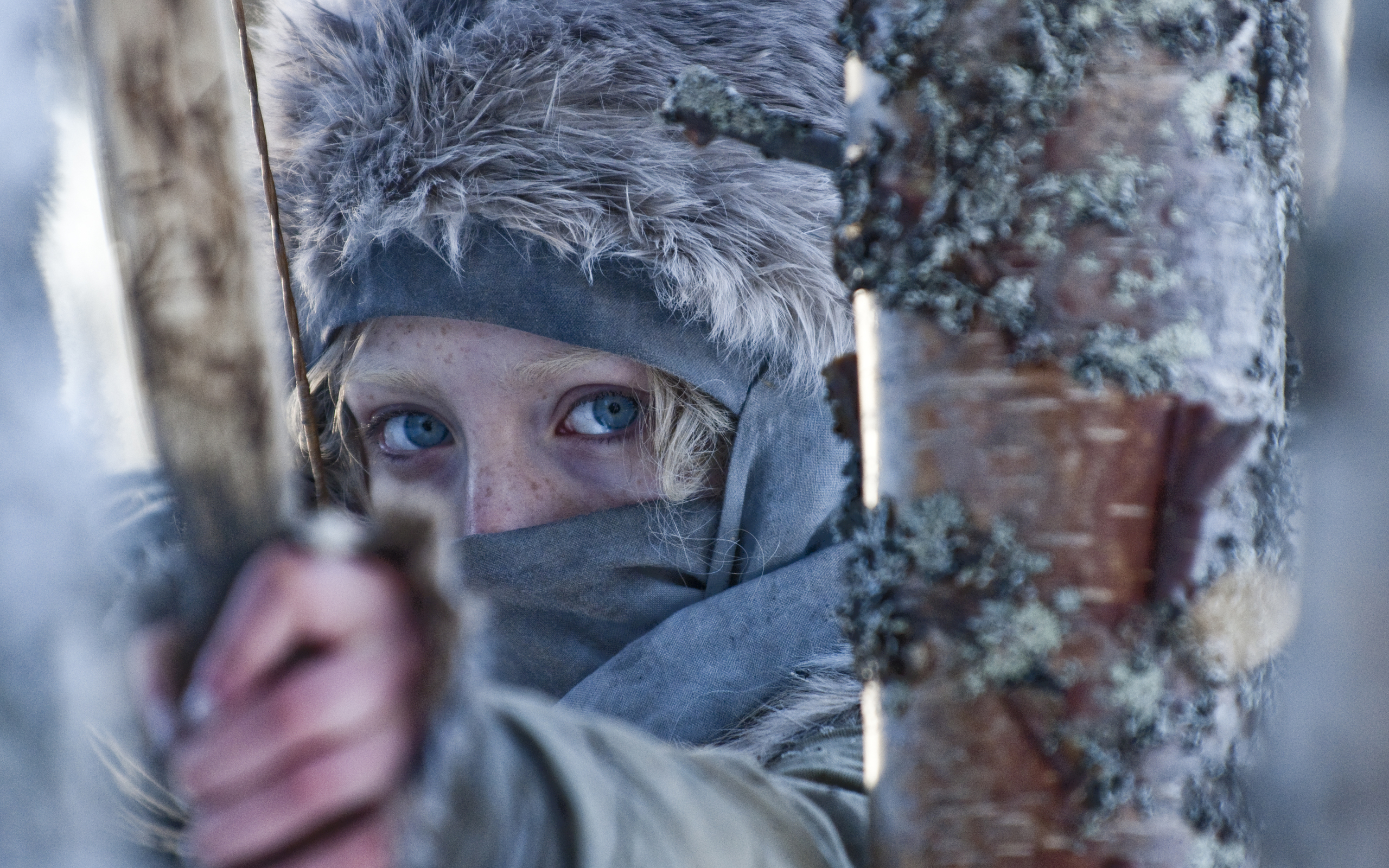 Saoirse Ronan as a hunter with a bow HD Wallpaper