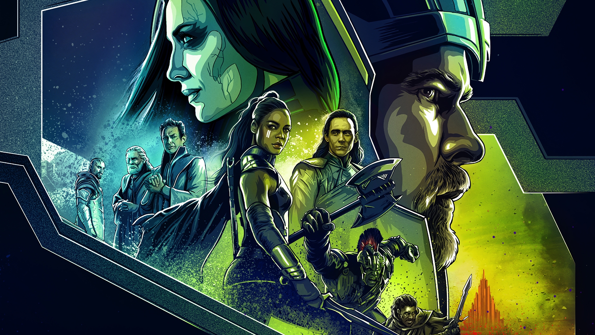 Thor: Ragnarok characters poster HD Wallpaper