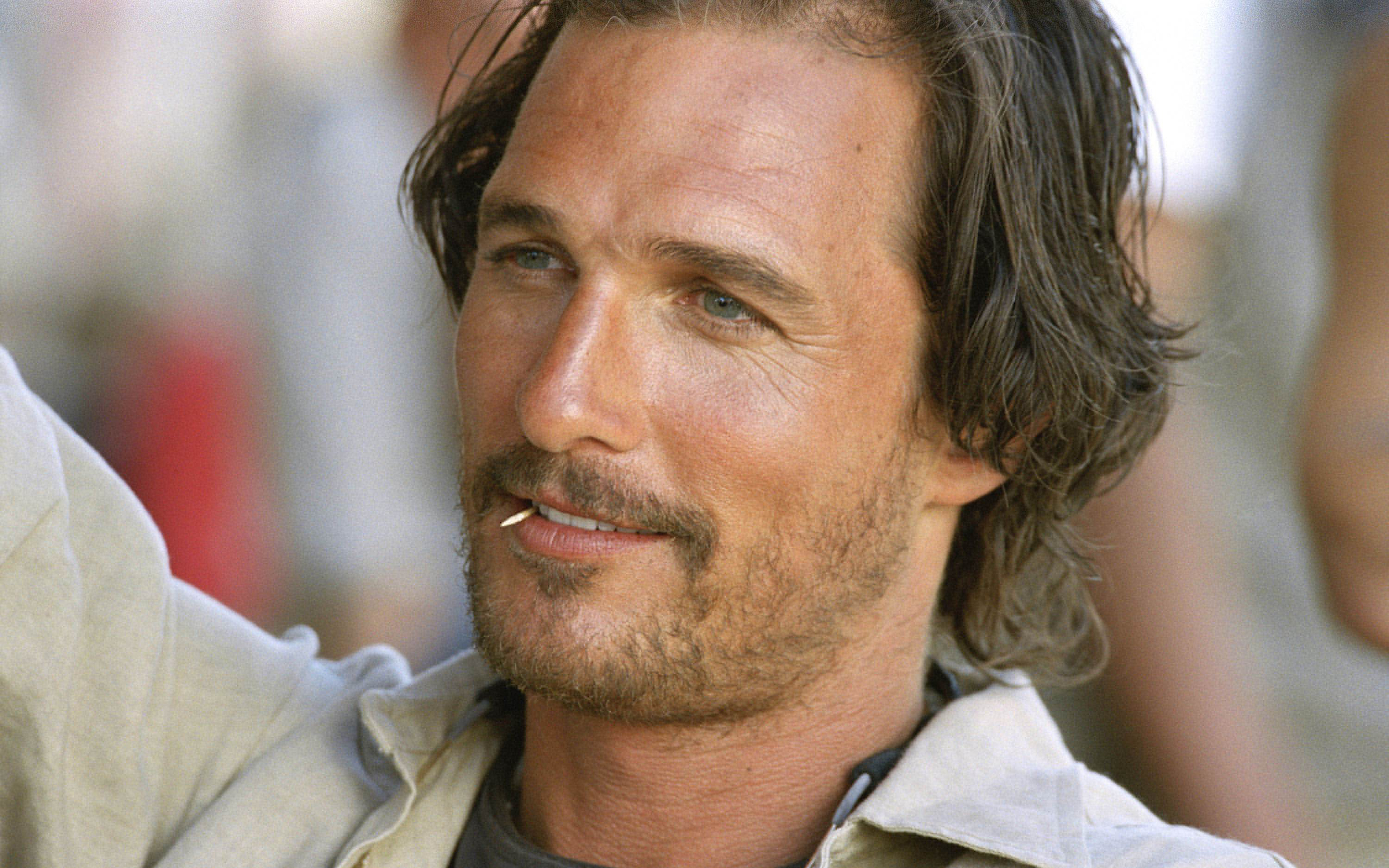 Matthew McConaughey with toothpick HD Wallpaper