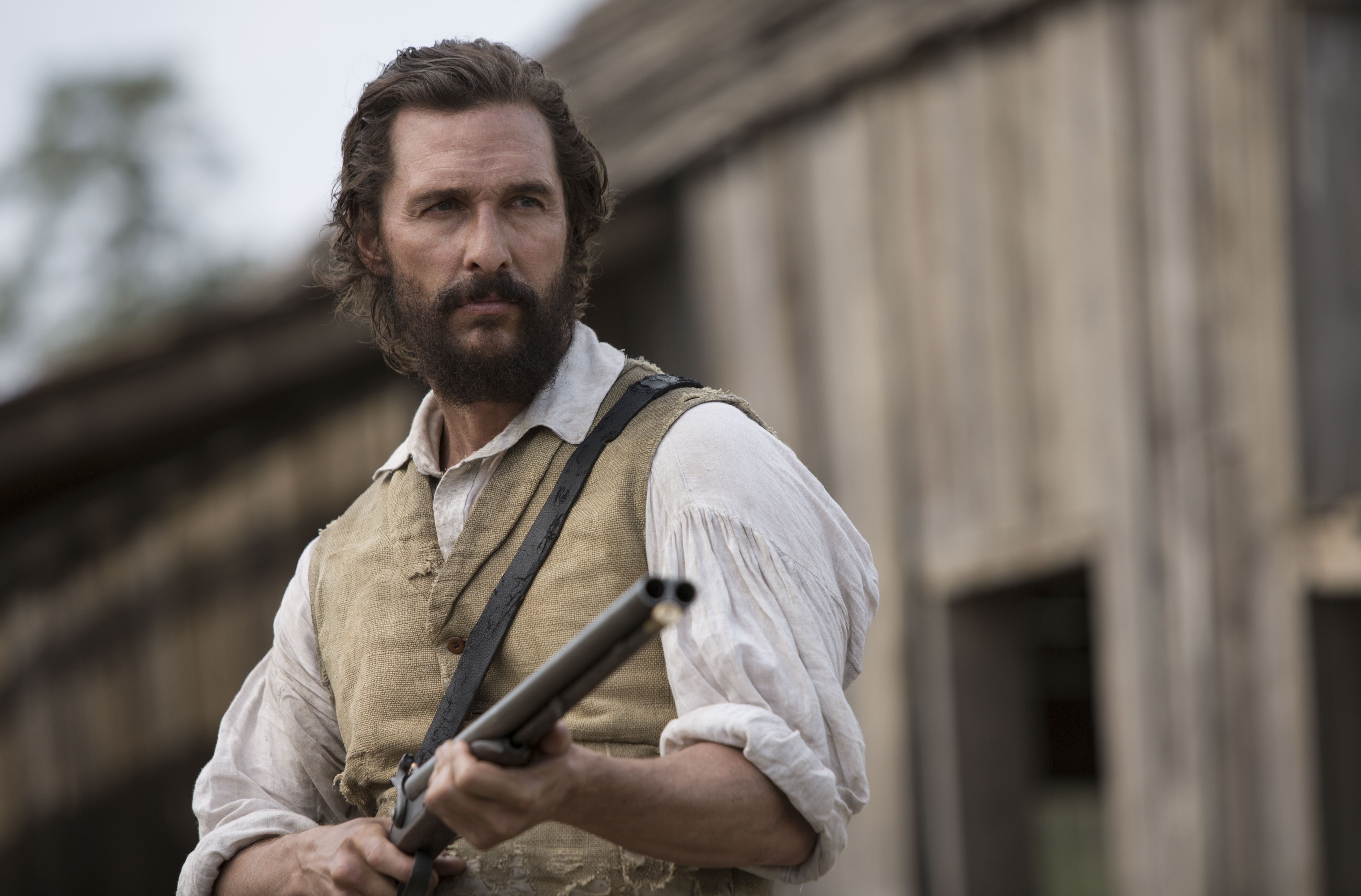 Matthew McConaughey with a shotgun HD Wallpaper