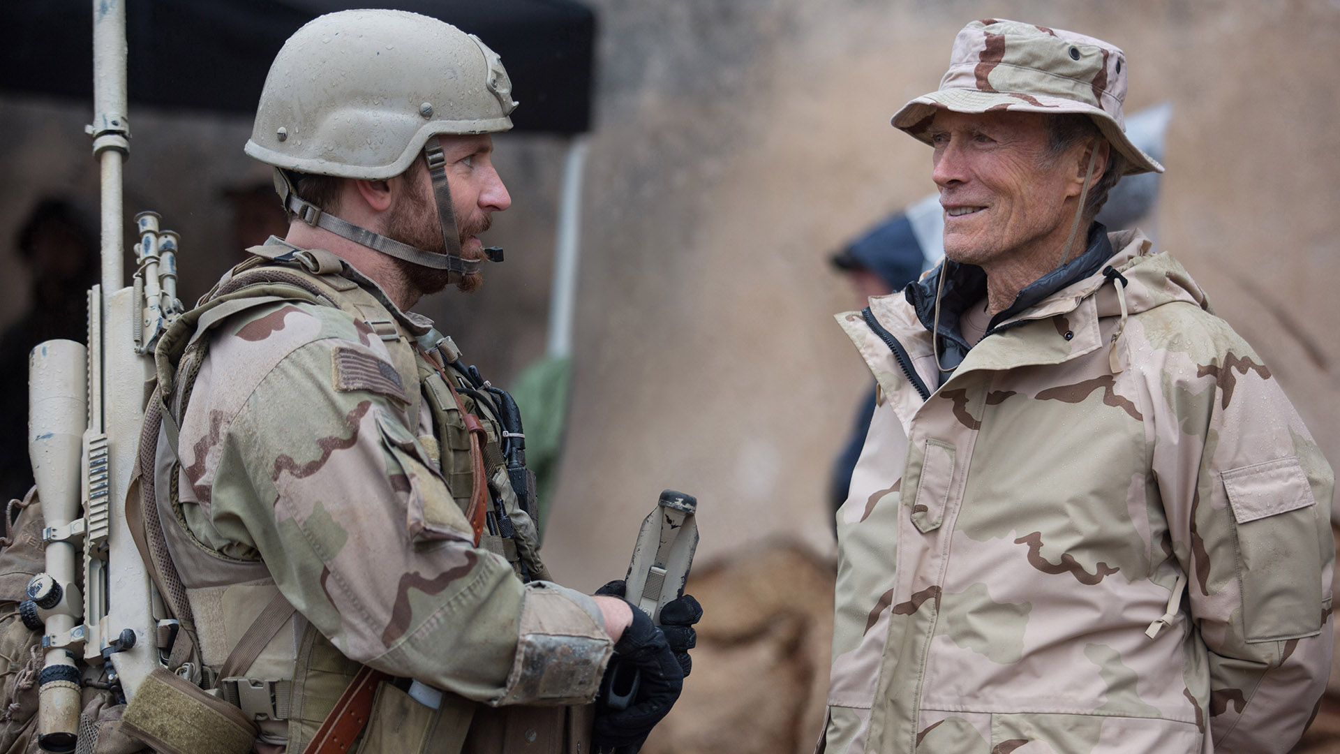 American Sniper: Bradley Cooper and Clint Eastwood HD Wallpaper