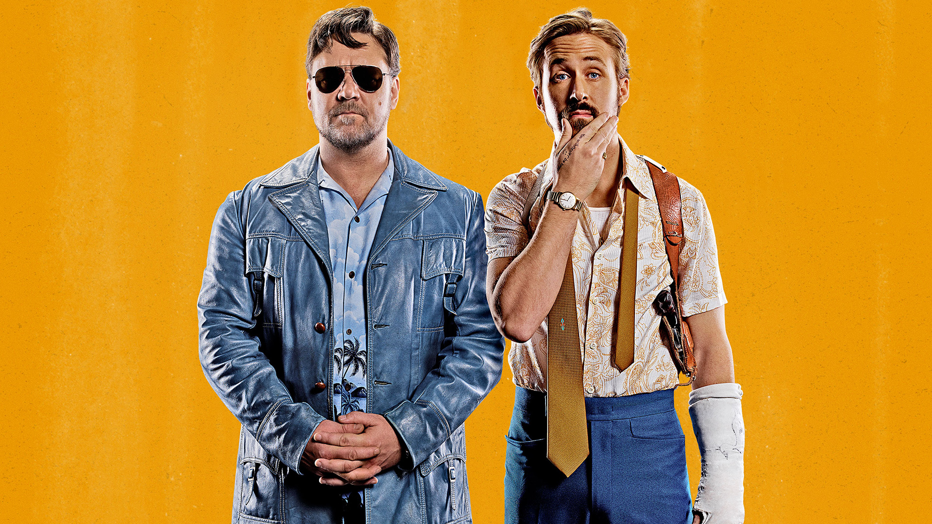 Russell Crowe and Ryan Gosling in The Nice Guys HD Wallpaper
