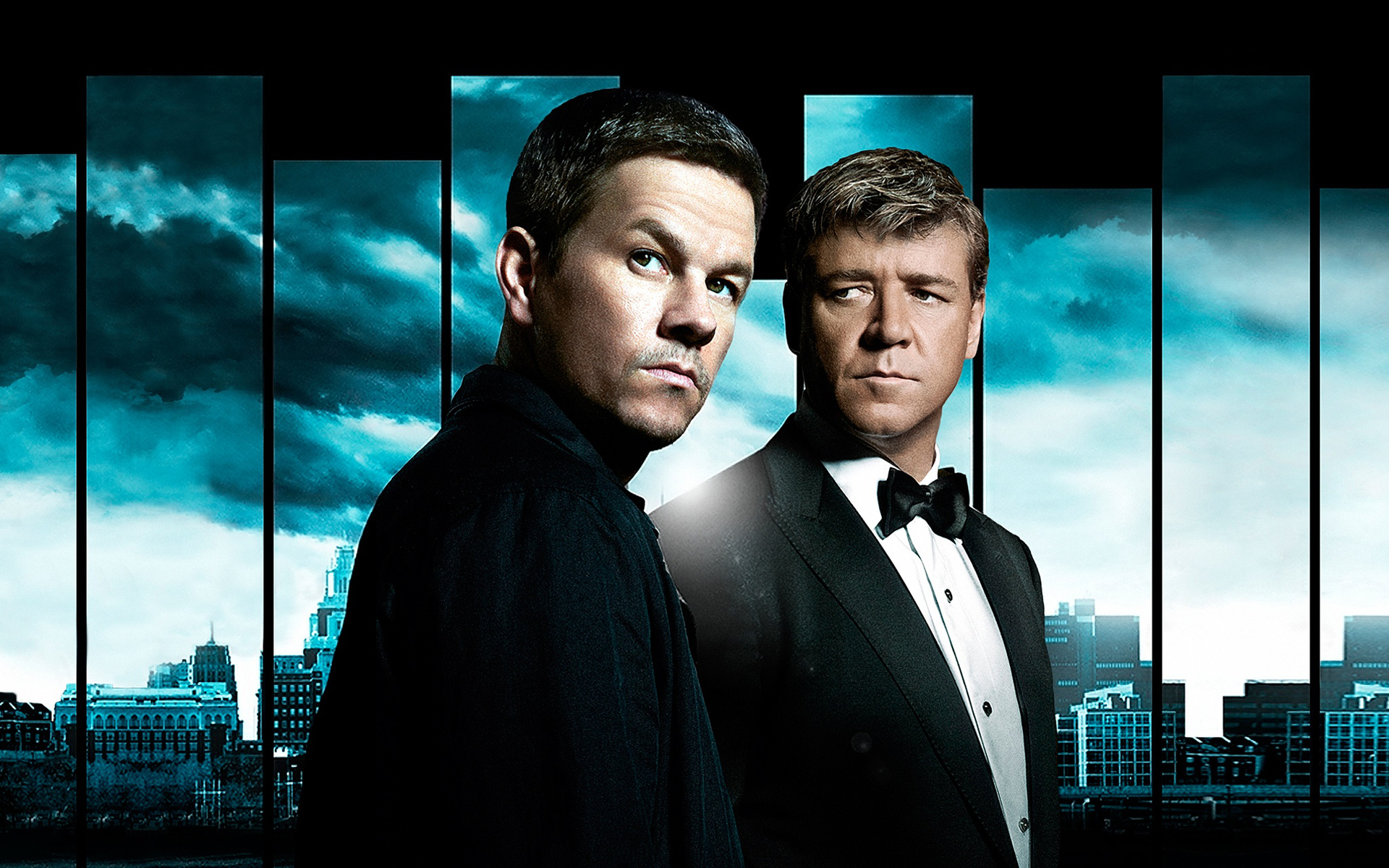 Russell Crowe and Mark Wahlberg in Broken City HD Wallpaper