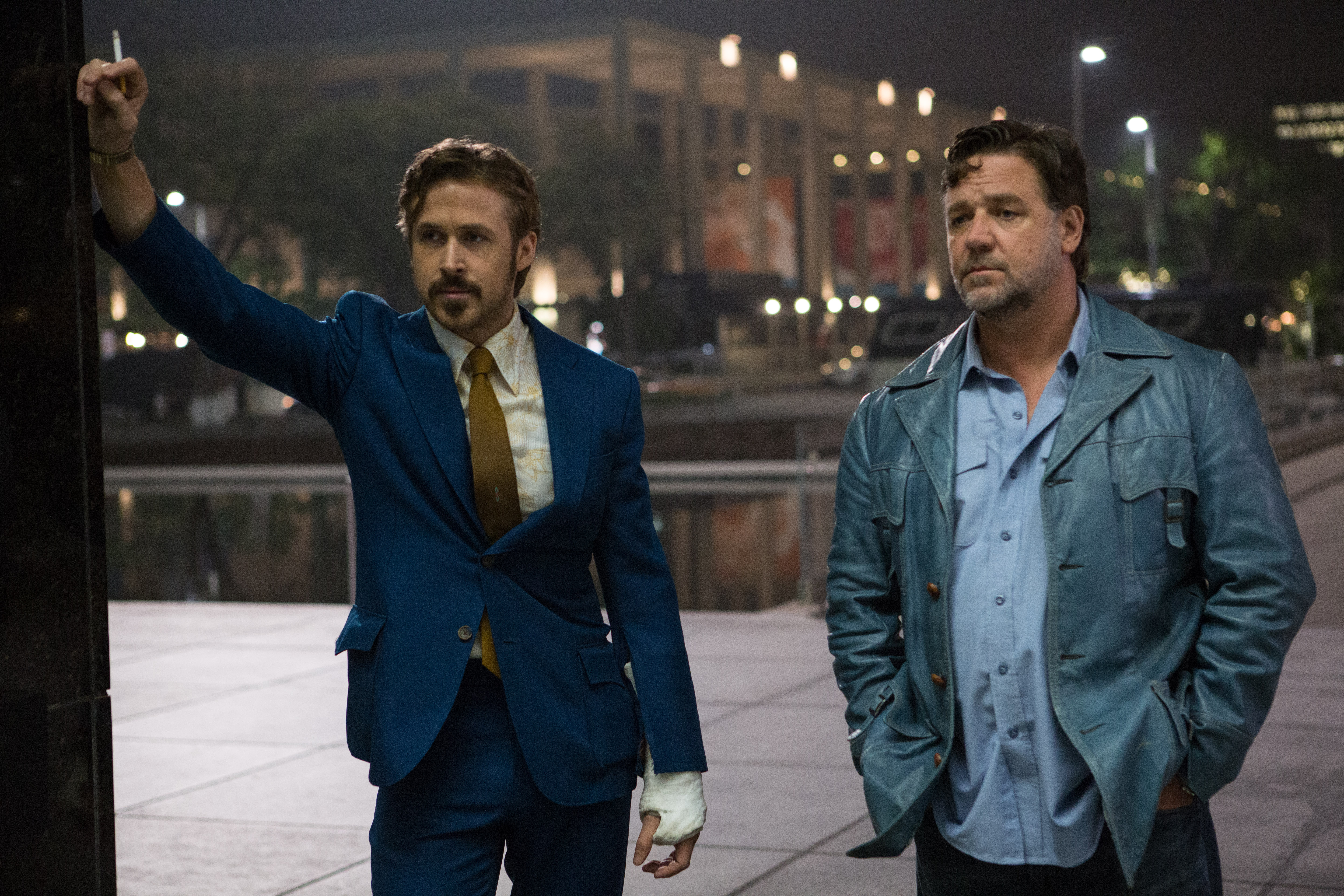 Ryan Gosling and Russell Crowe in The Nice Guys HD Wallpaper