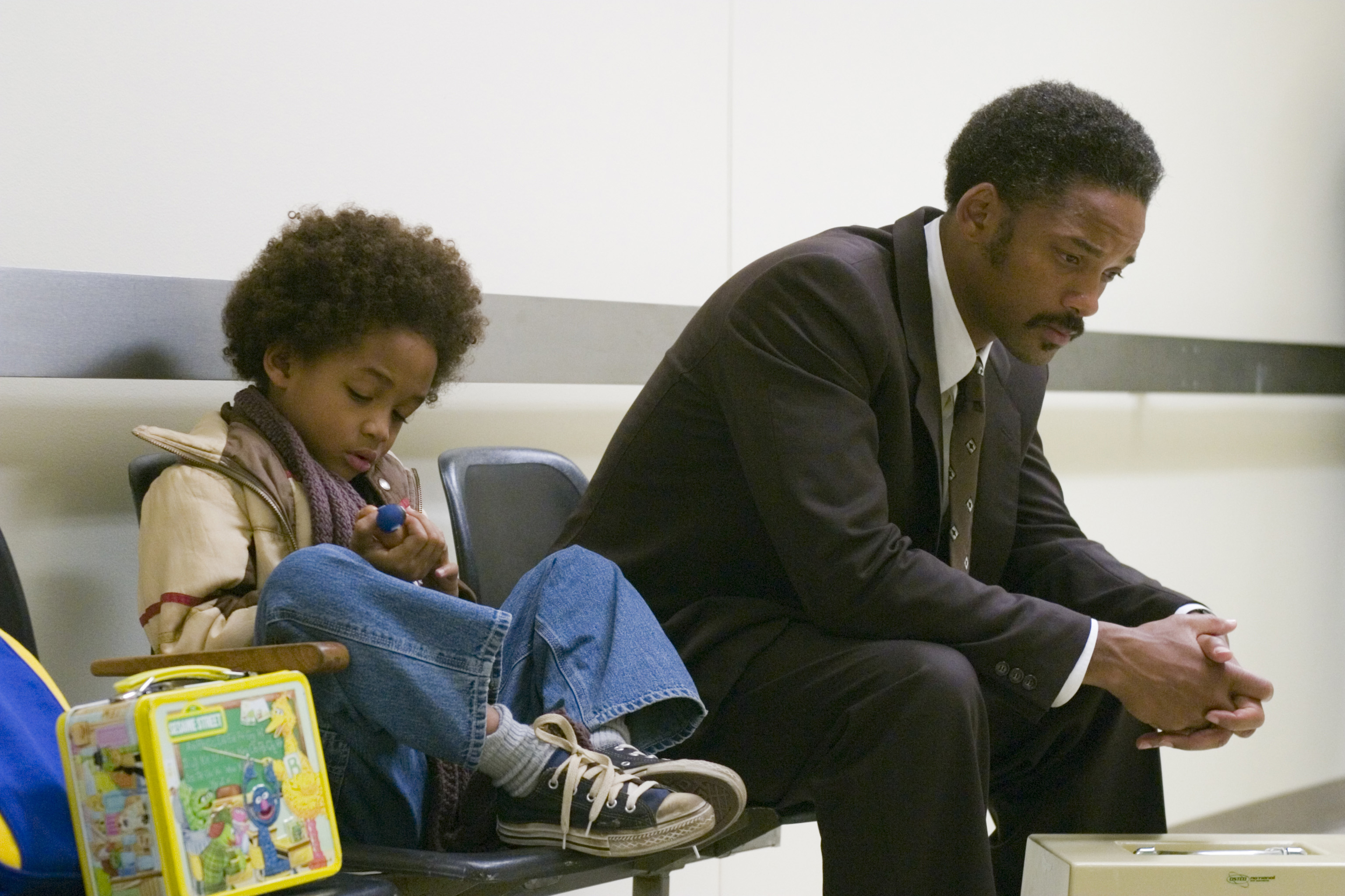 Will Smith and Jaden Smith in The Pursuit of Happyness HD Wallpaper