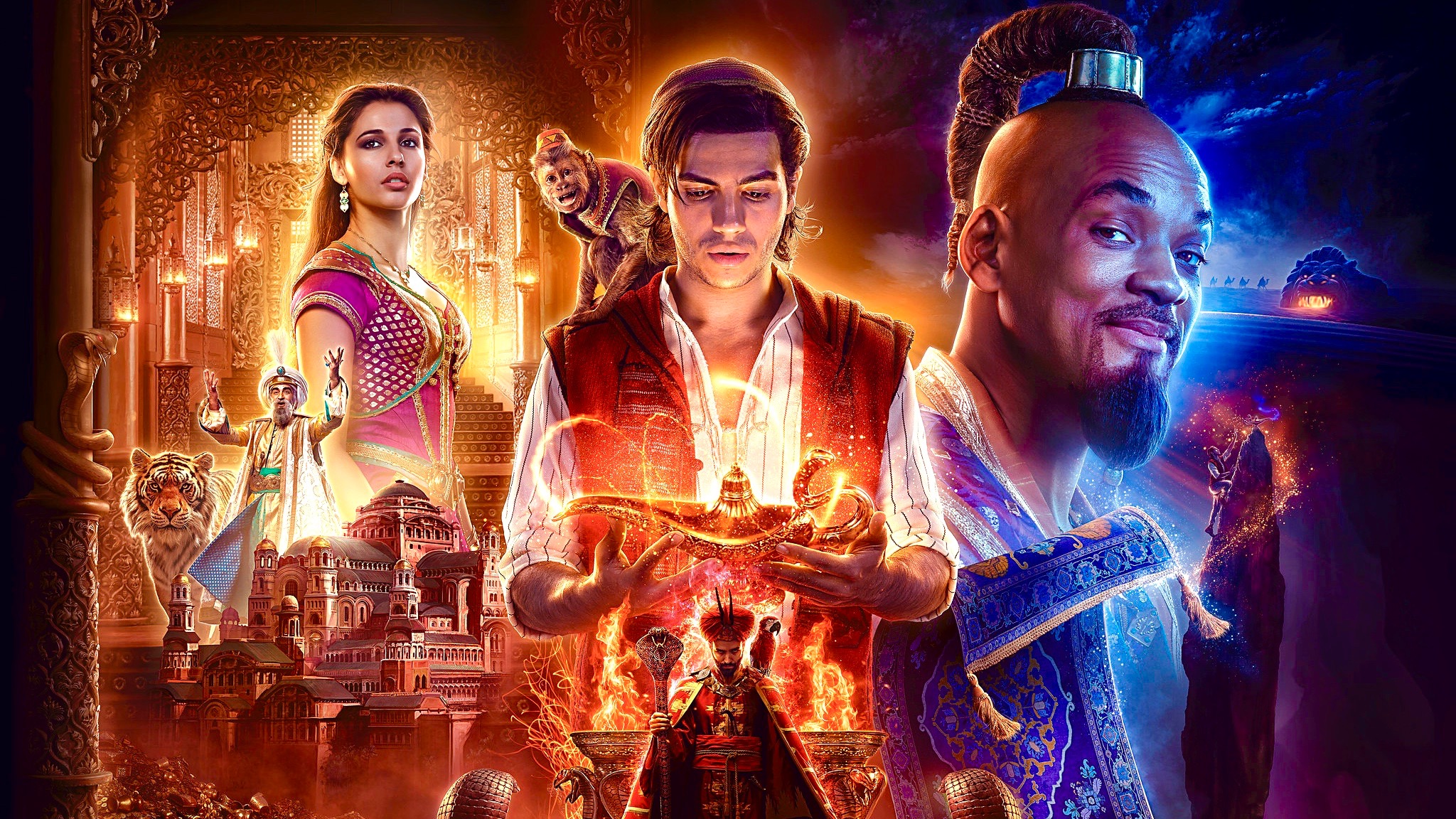Aladdin and the Genie from Aladdin HD Wallpaper