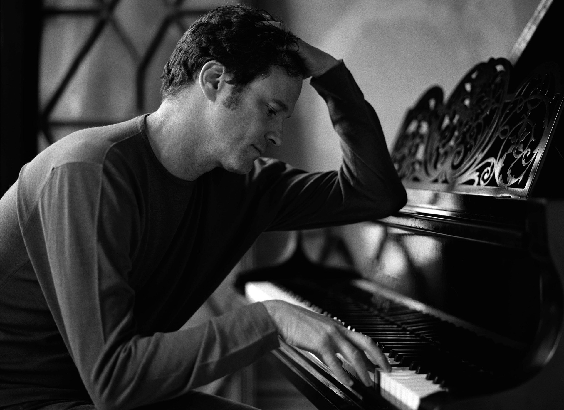 Colin Firth playing piano HD Wallpaper