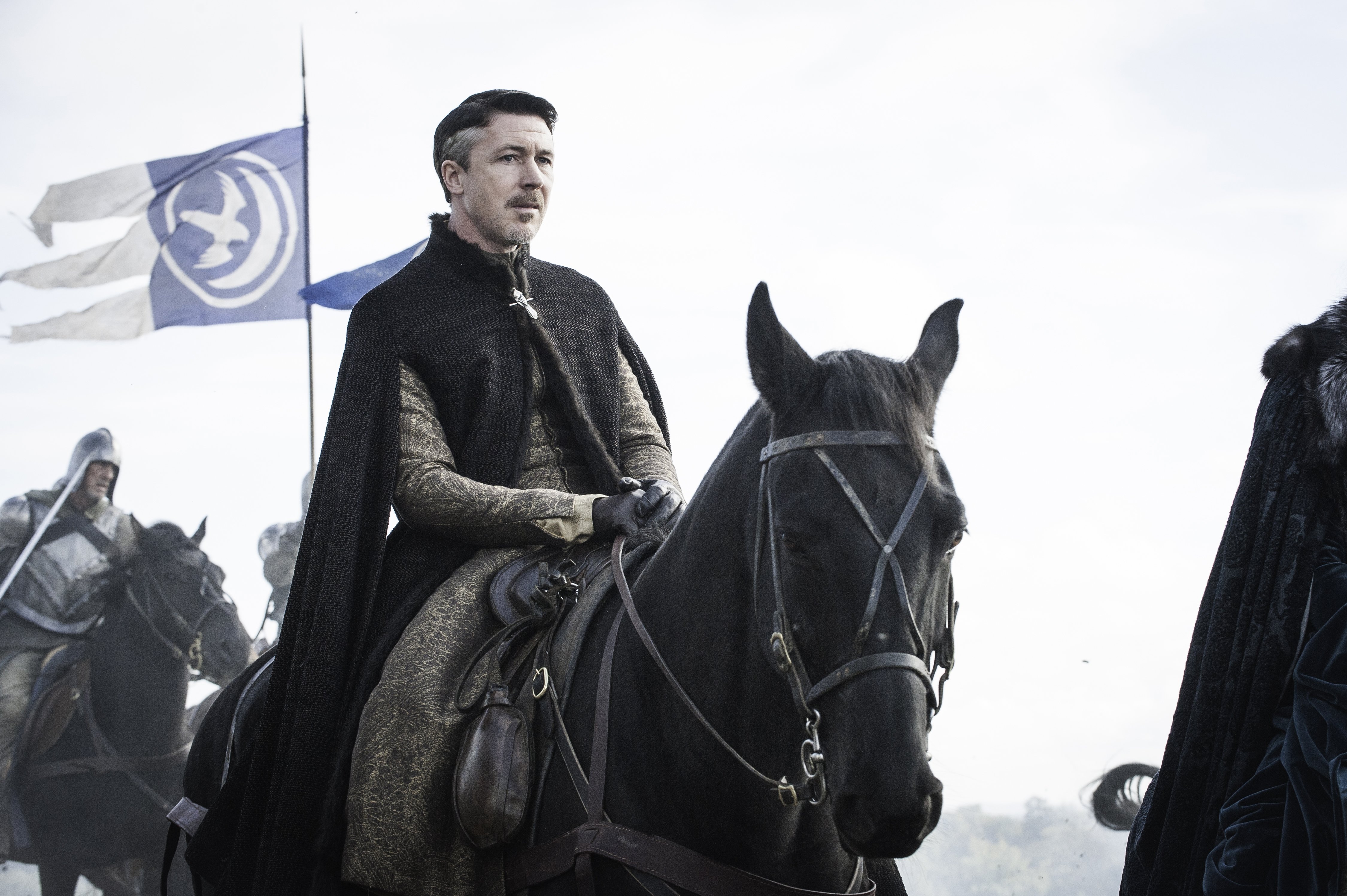 Petyr Baelish from Game of Thrones on horseback HD Wallpaper