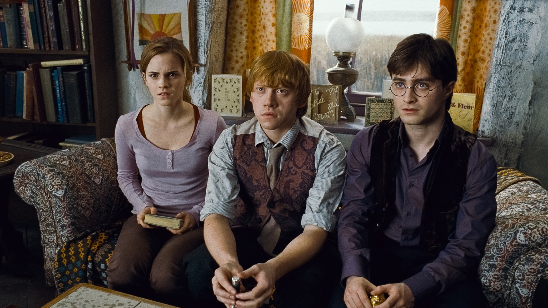 Hermione, Ron, and Harry from Harry Potter HD Wallpaper