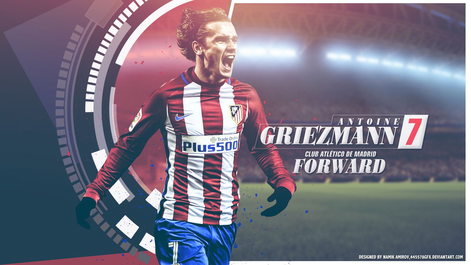 Antoine Griezmann from Club Atlético de Madrid HD Wallpaper