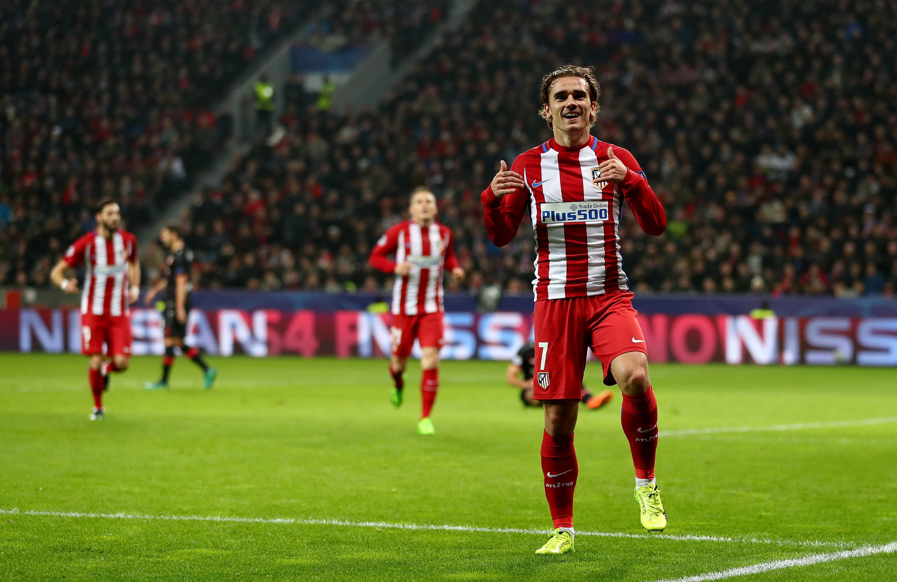 Antoine Griezmann celebrating a goal HD Wallpaper