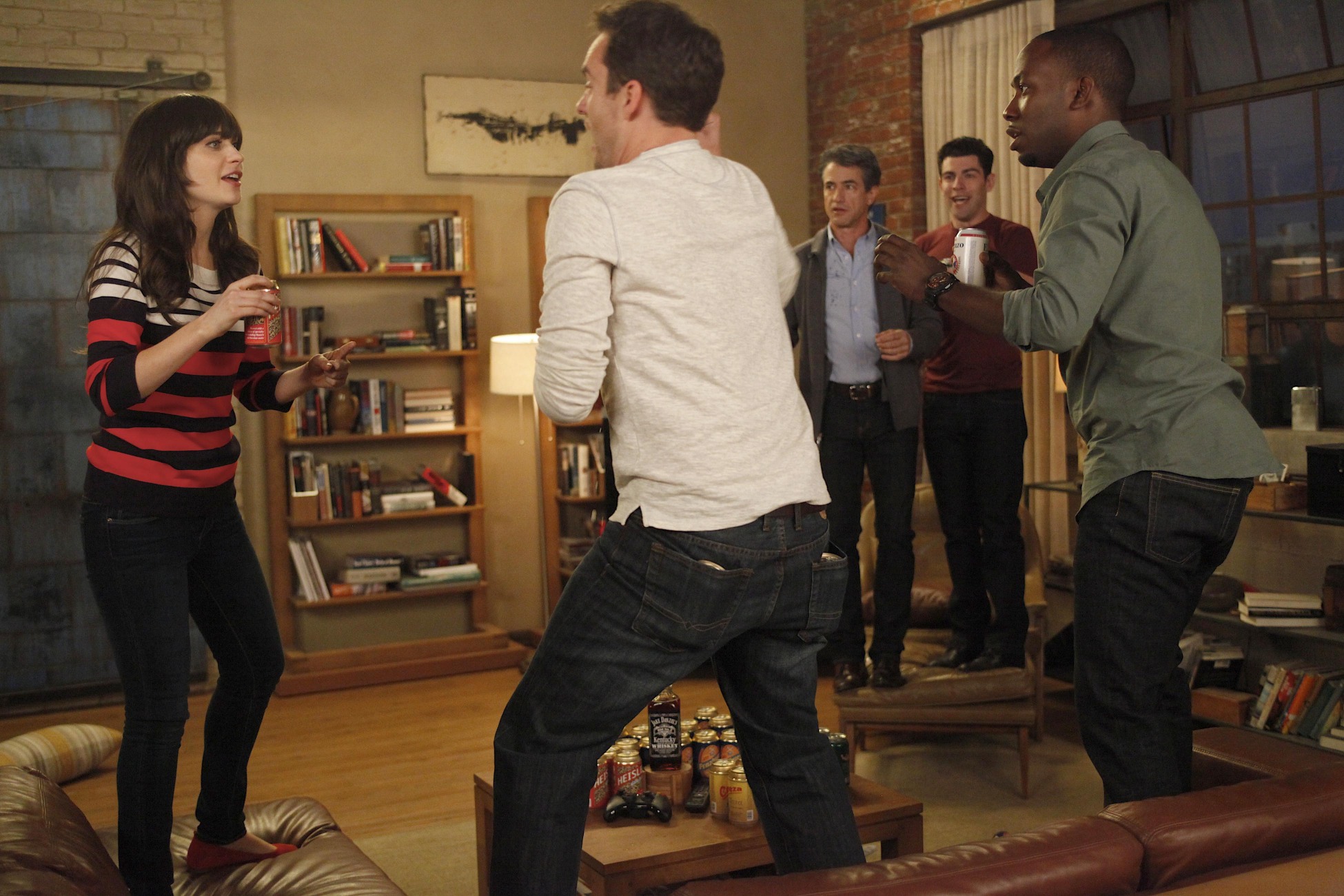 New Girl characters in apartment HD Wallpaper