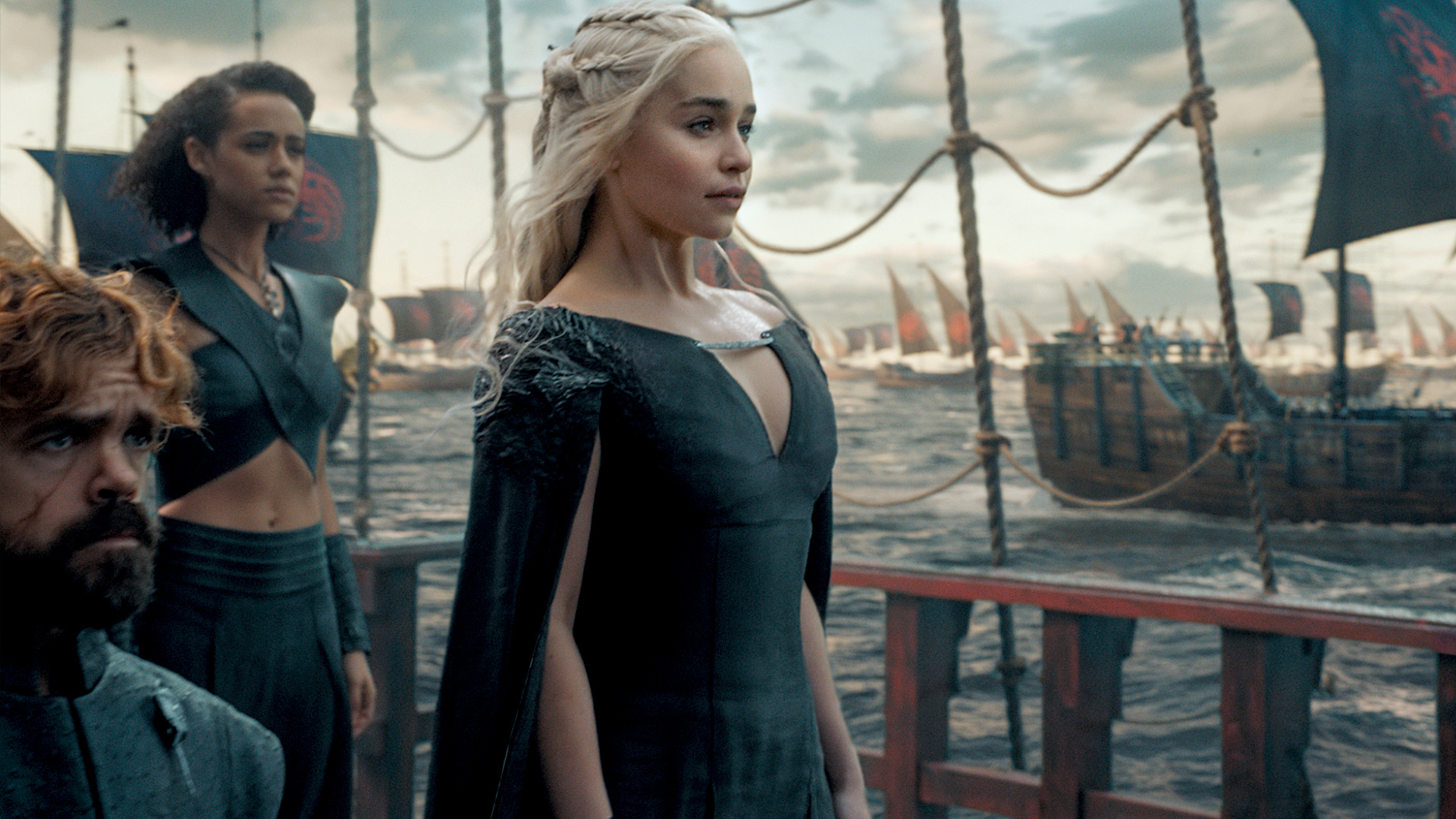 Daenerys Targaryen and Tyrion Lannister on a ship HD Wallpaper