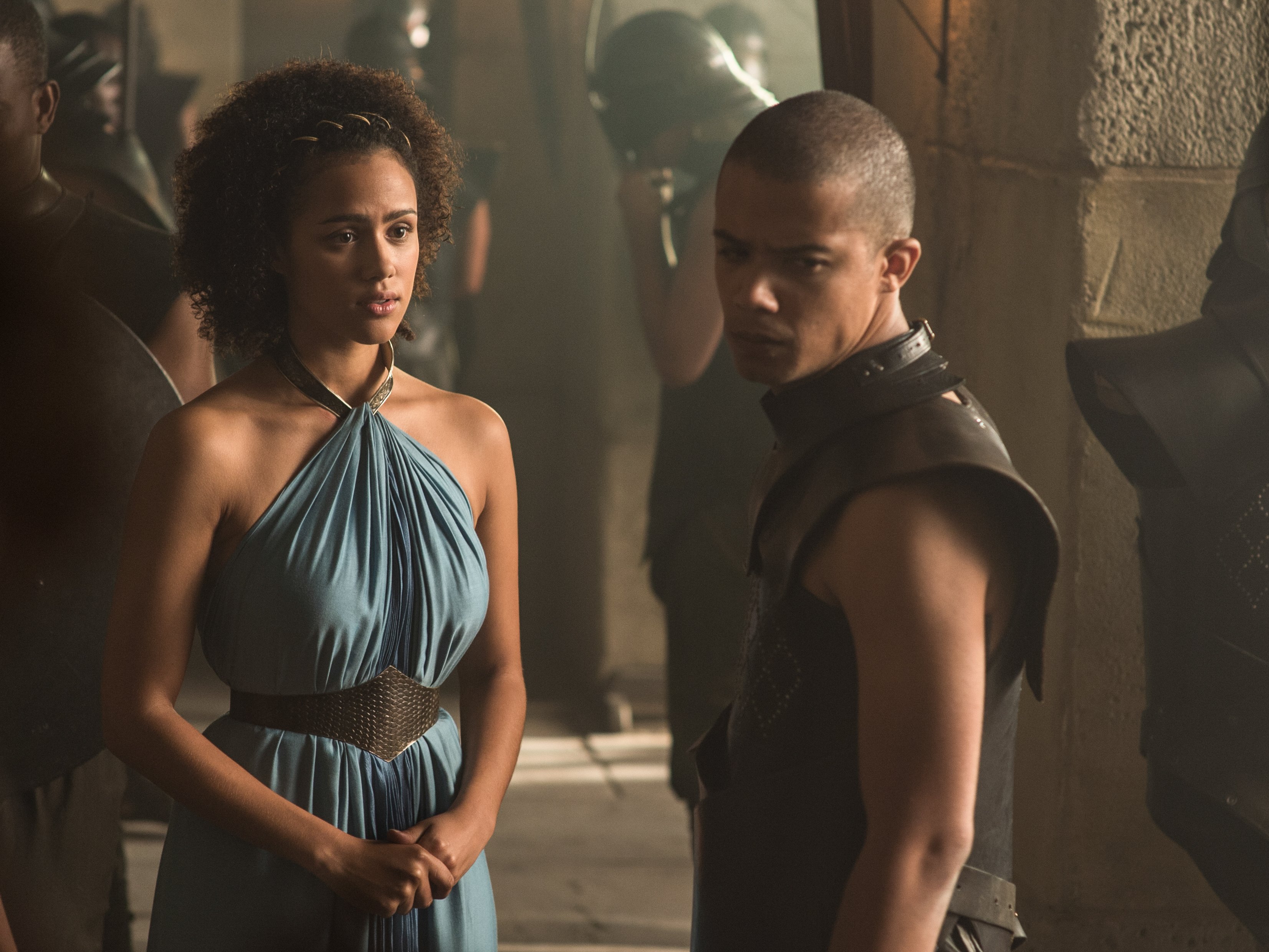 Missandei and Grey Worm from Game of Thrones HD Wallpaper