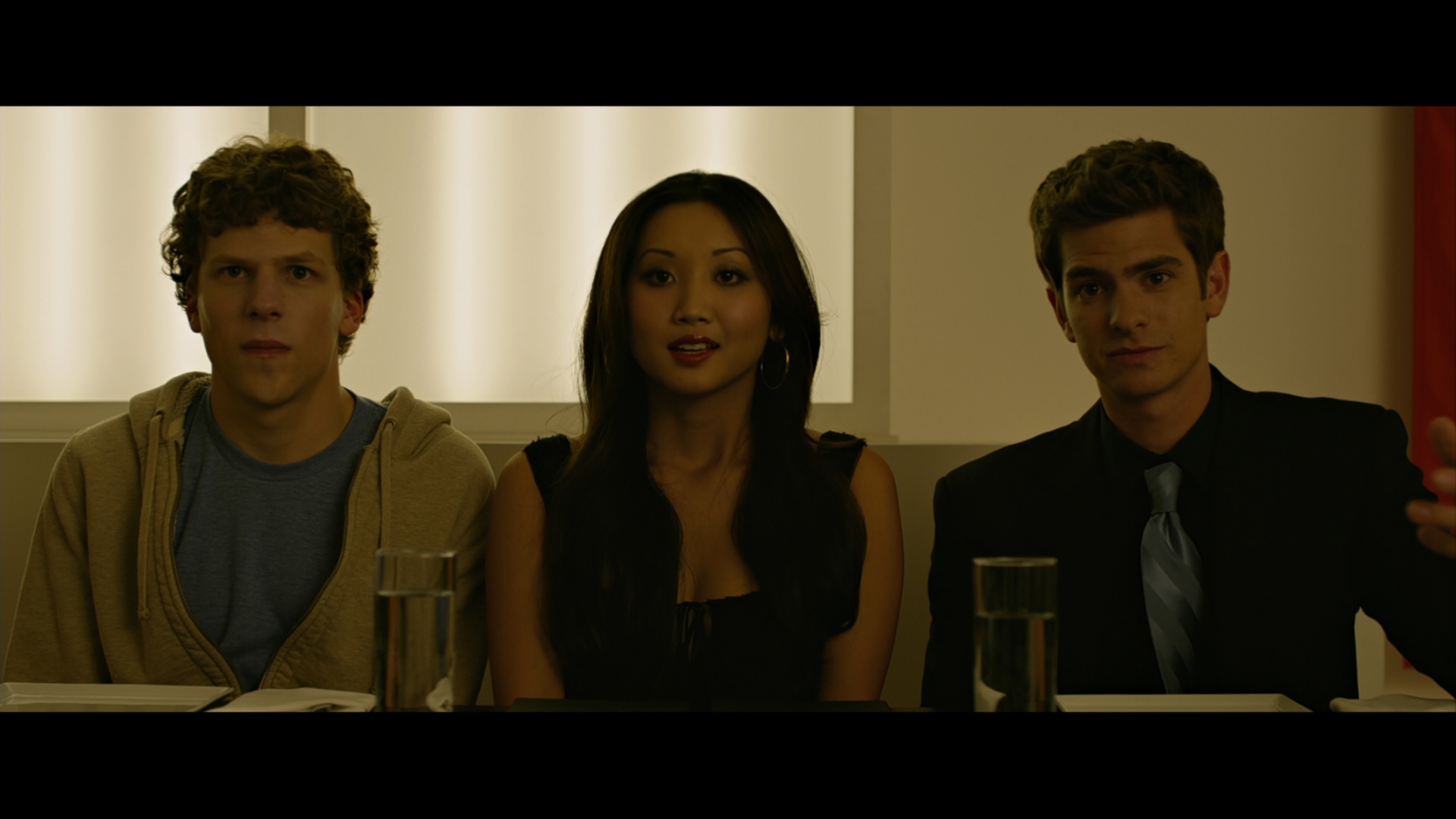 Jesse Eisenberg, Brenda Song, and Andrew Garfield HD Wallpaper
