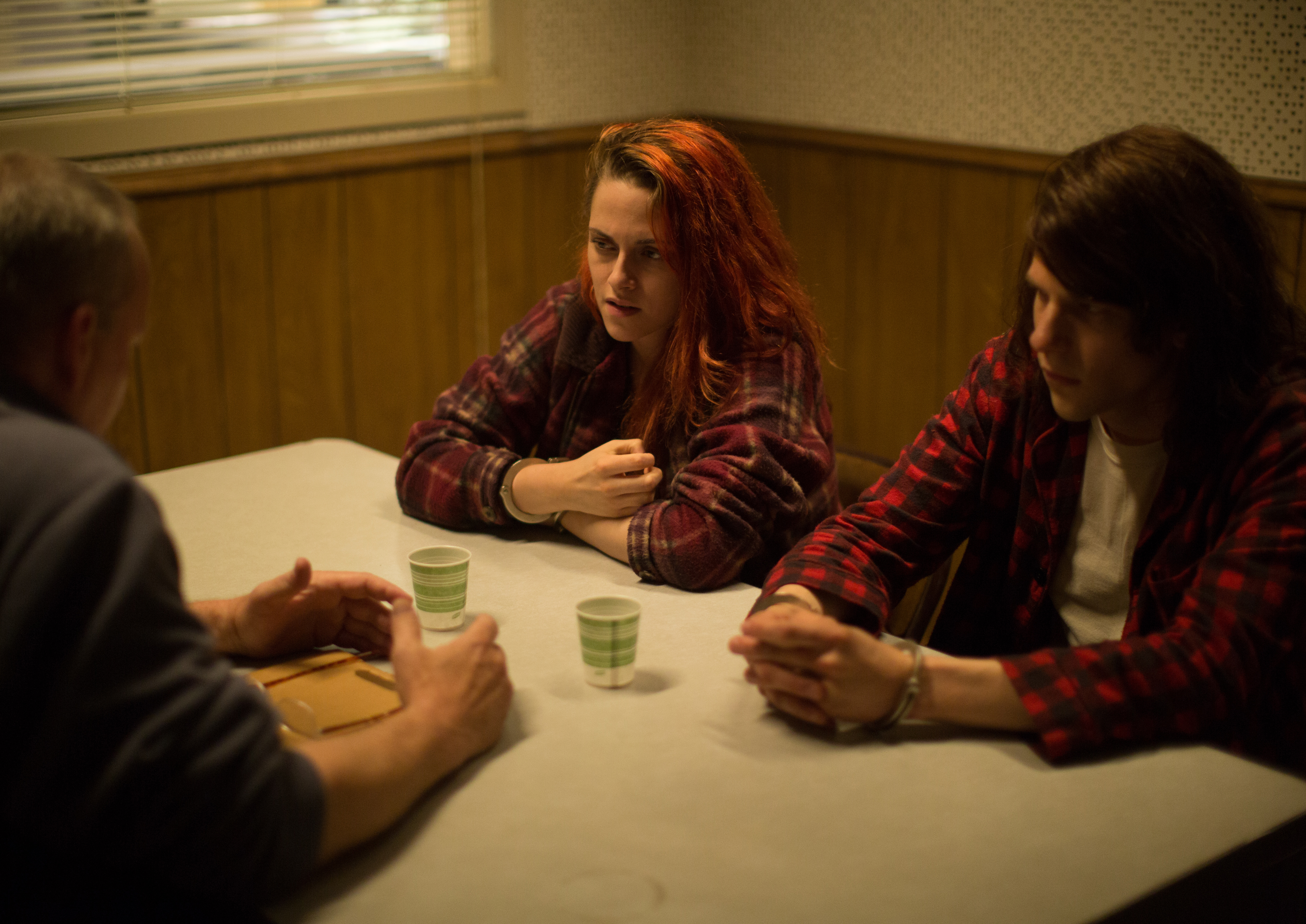 Kristen Stewart and Jesse Eisenberg in a room HD Wallpaper
