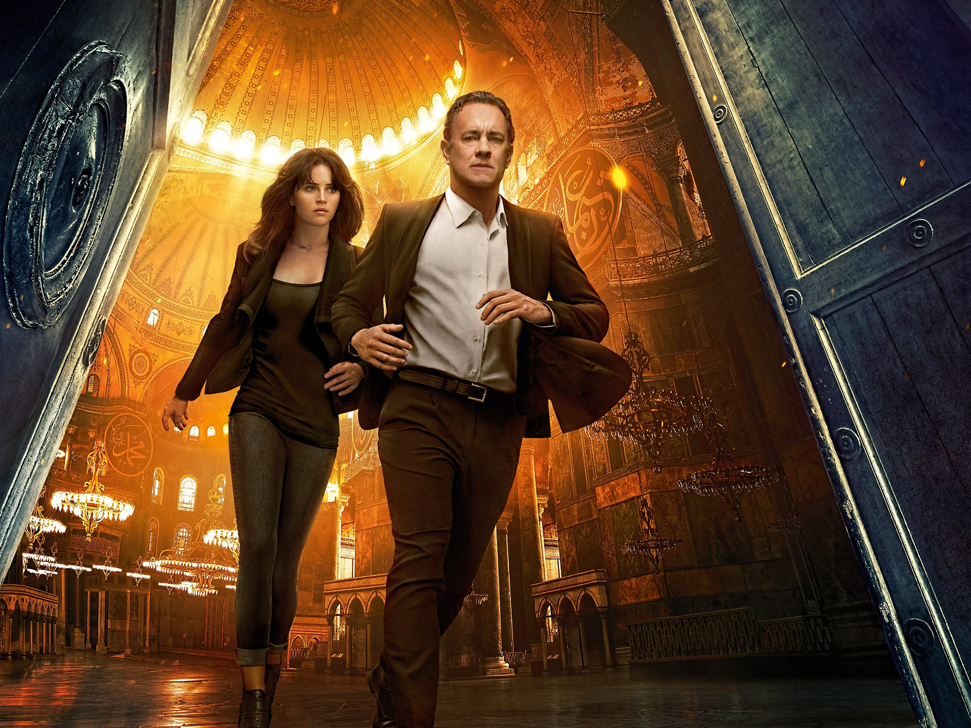 Tom Hanks and Felicity Jones in Inferno HD Wallpaper