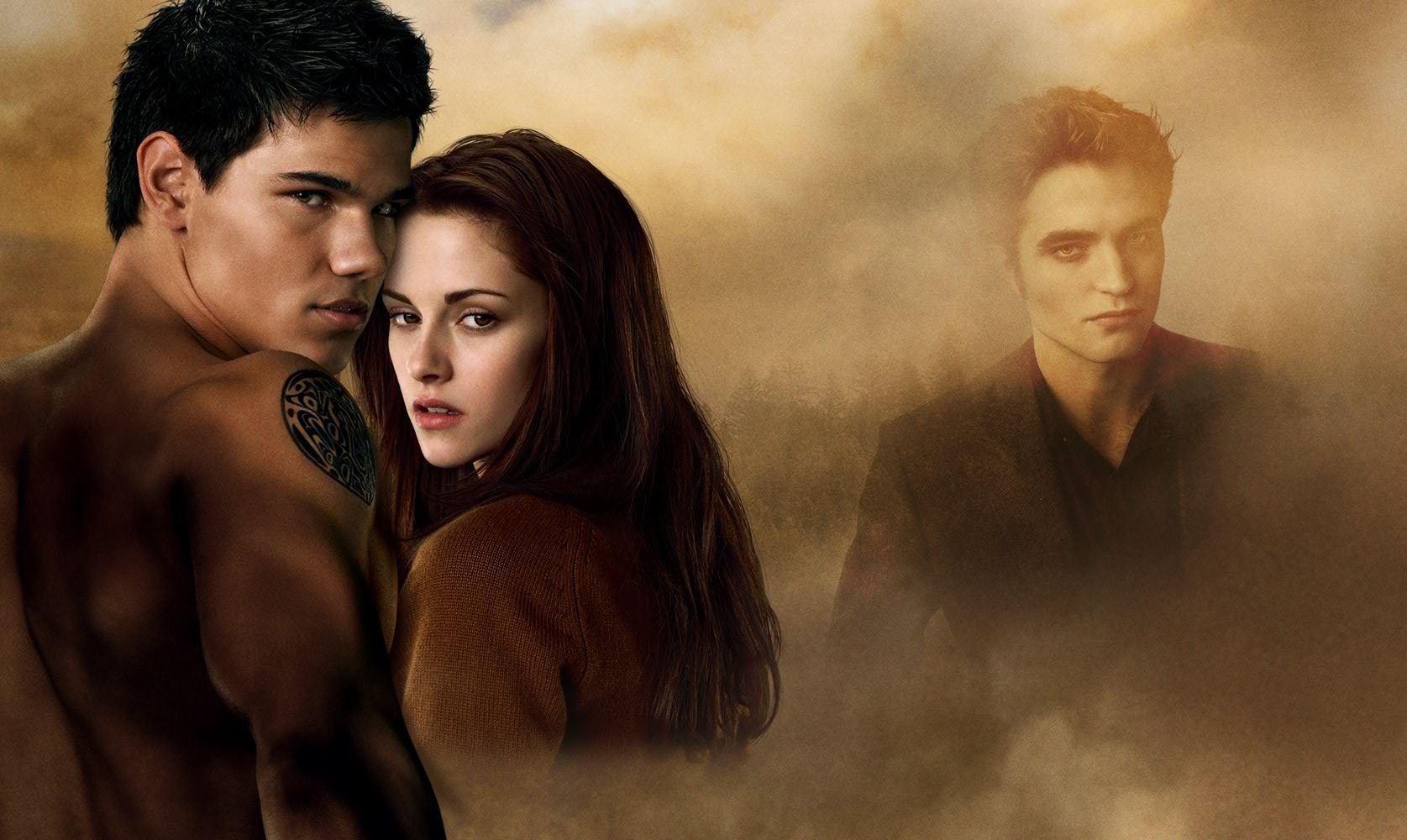 Jacob, Bella, and Edward from Twilight HD Wallpaper
