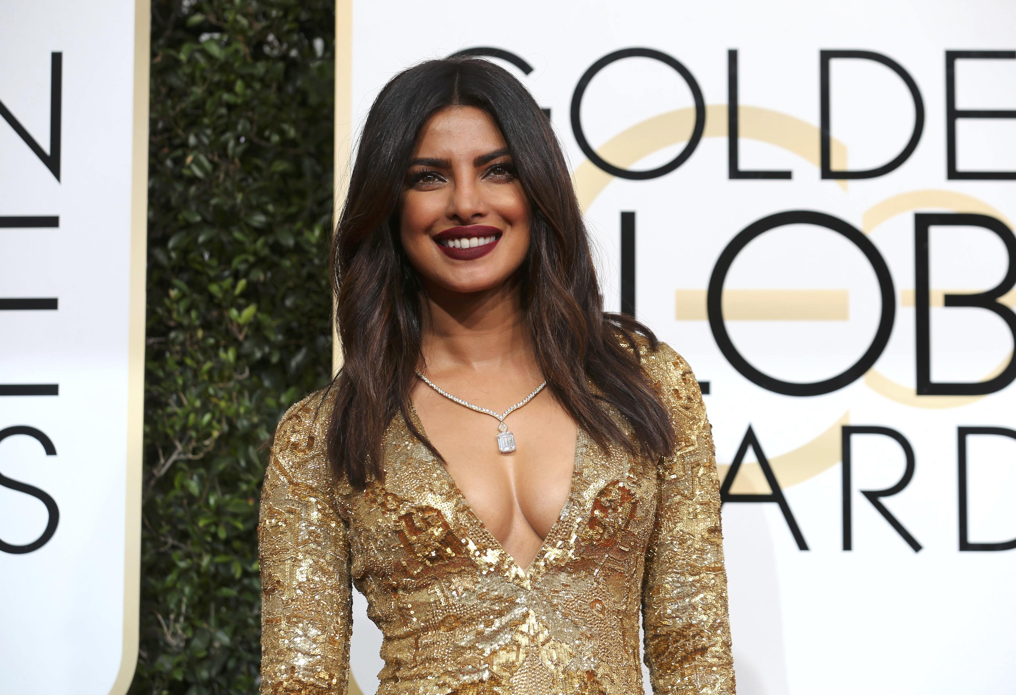 Priyanka Chopra at the Golden Globe Awards HD Wallpaper