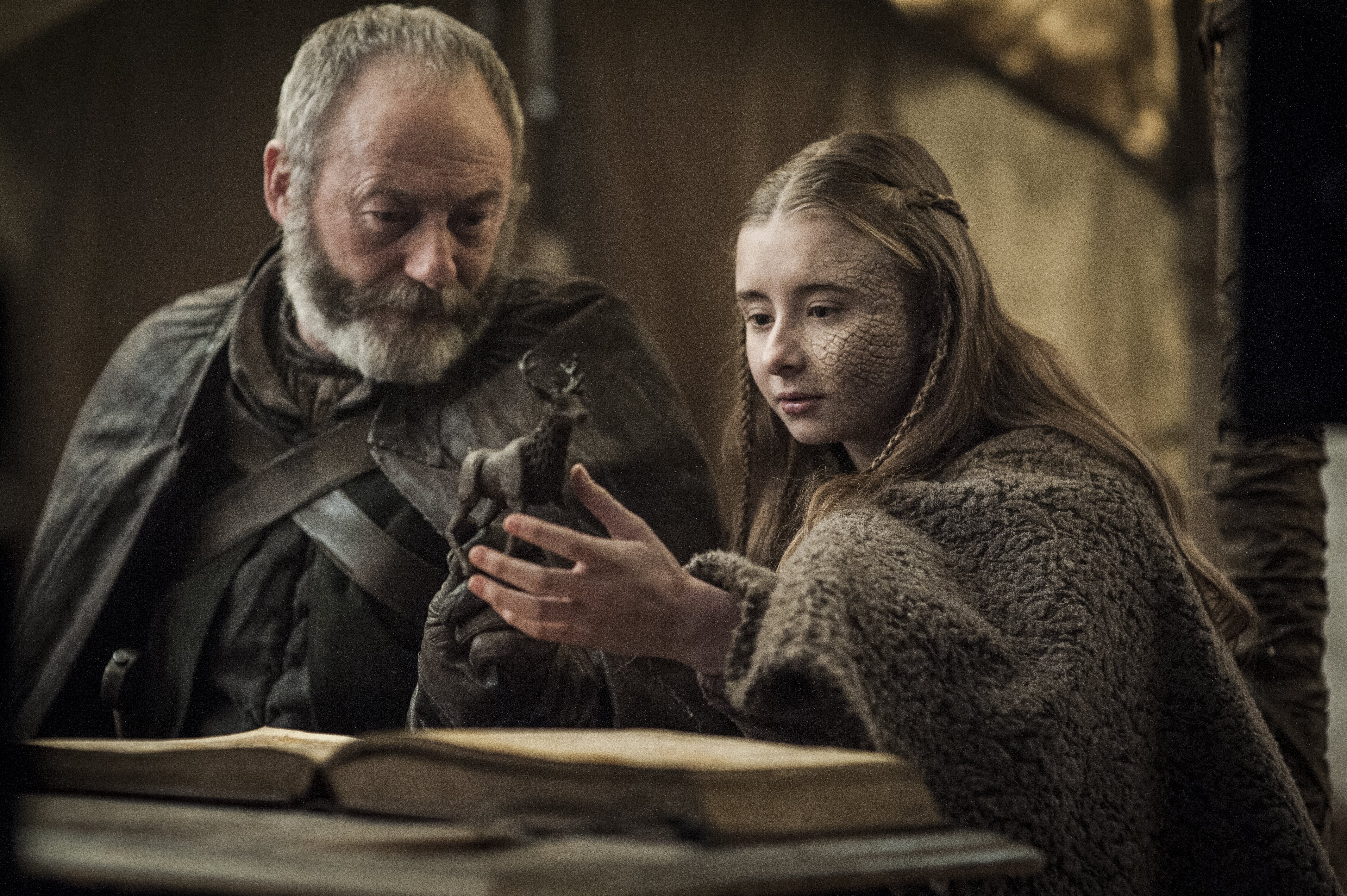 Davos Seaworth and Shireen Baratheon from Game of Thrones HD Wallpaper