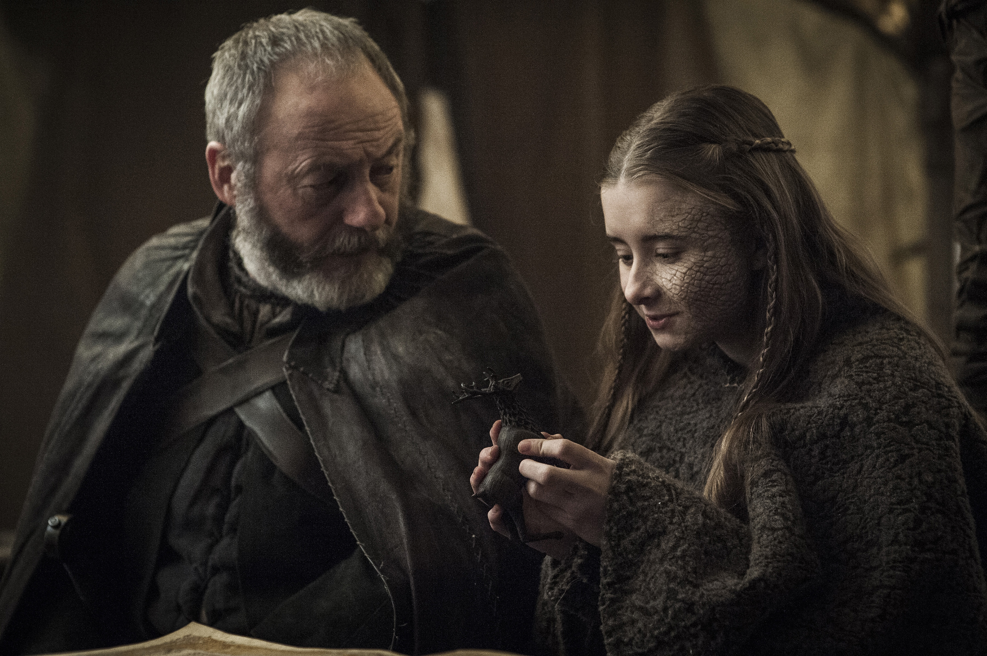 Davos Seaworth and Shireen Baratheon from Game of Thrones HD Wallpaper