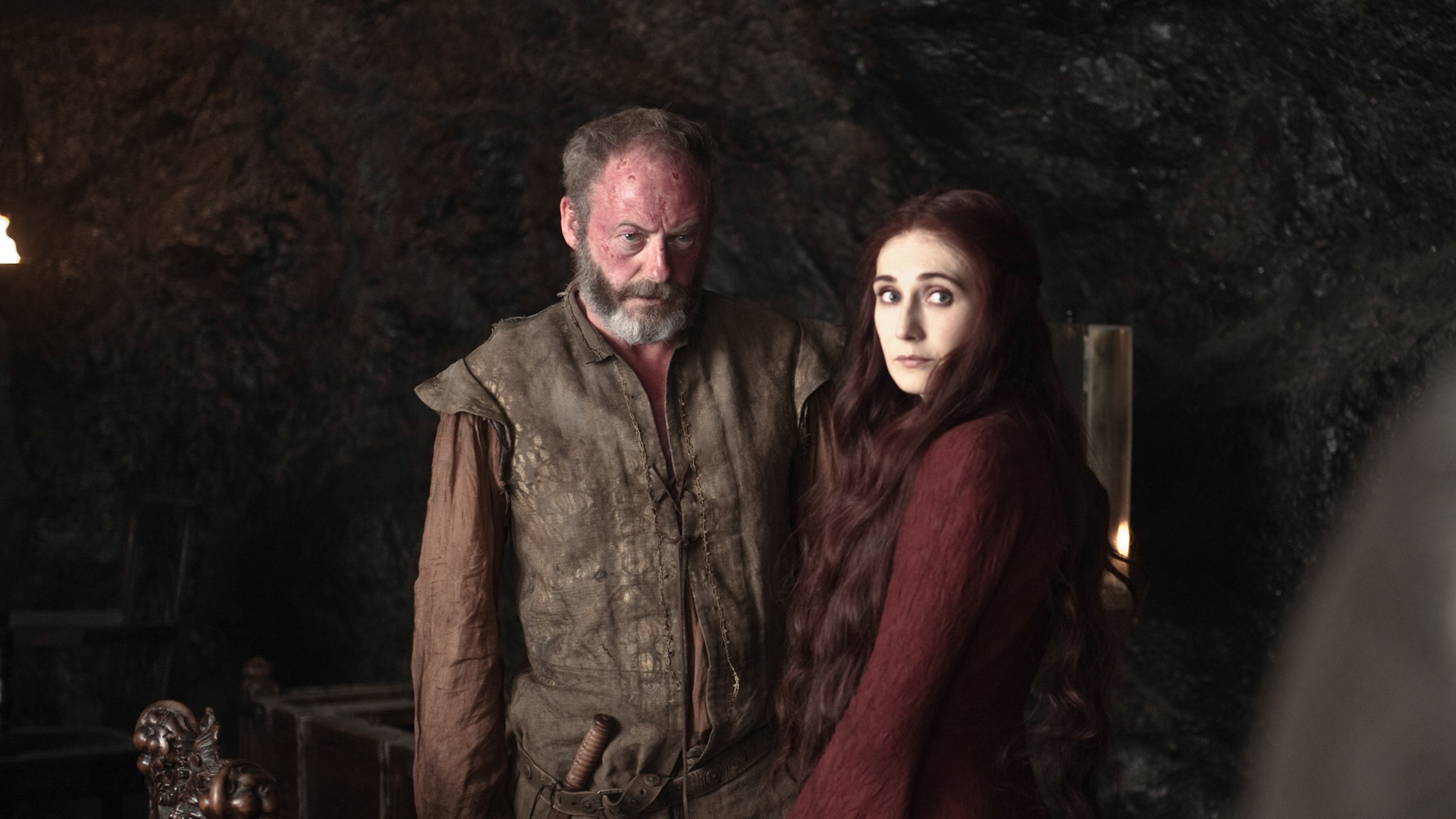 Davos Seaworth and Melisandre from Game of Thrones HD Wallpaper