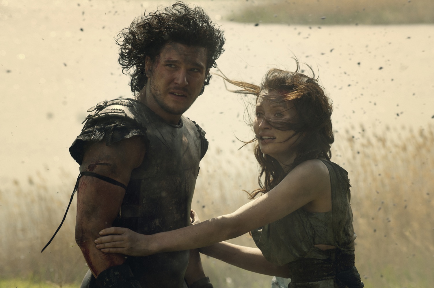 Kit Harington and Emily Browning in Pompeii HD Wallpaper