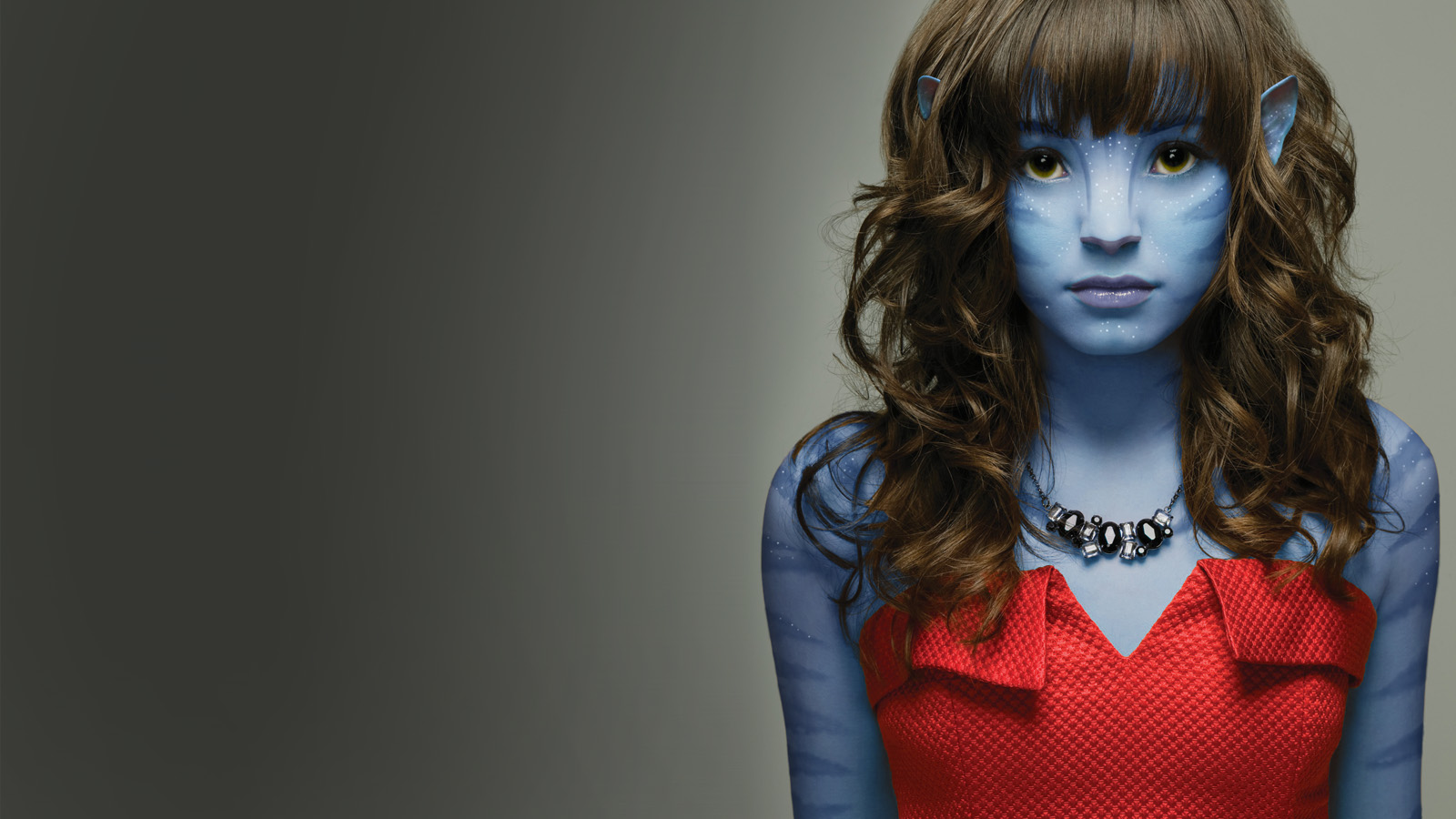 Avatar-themed portrait of Demi Lovato HD Wallpaper