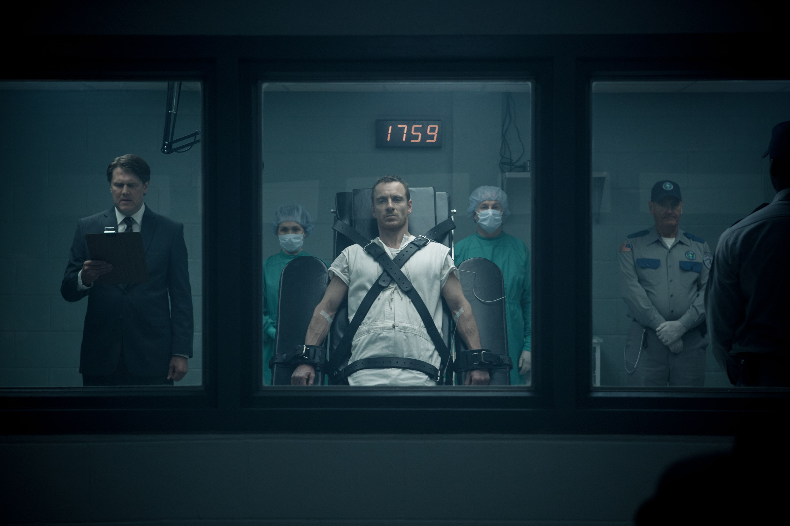 Michael Fassbender in a restraint chair HD Wallpaper