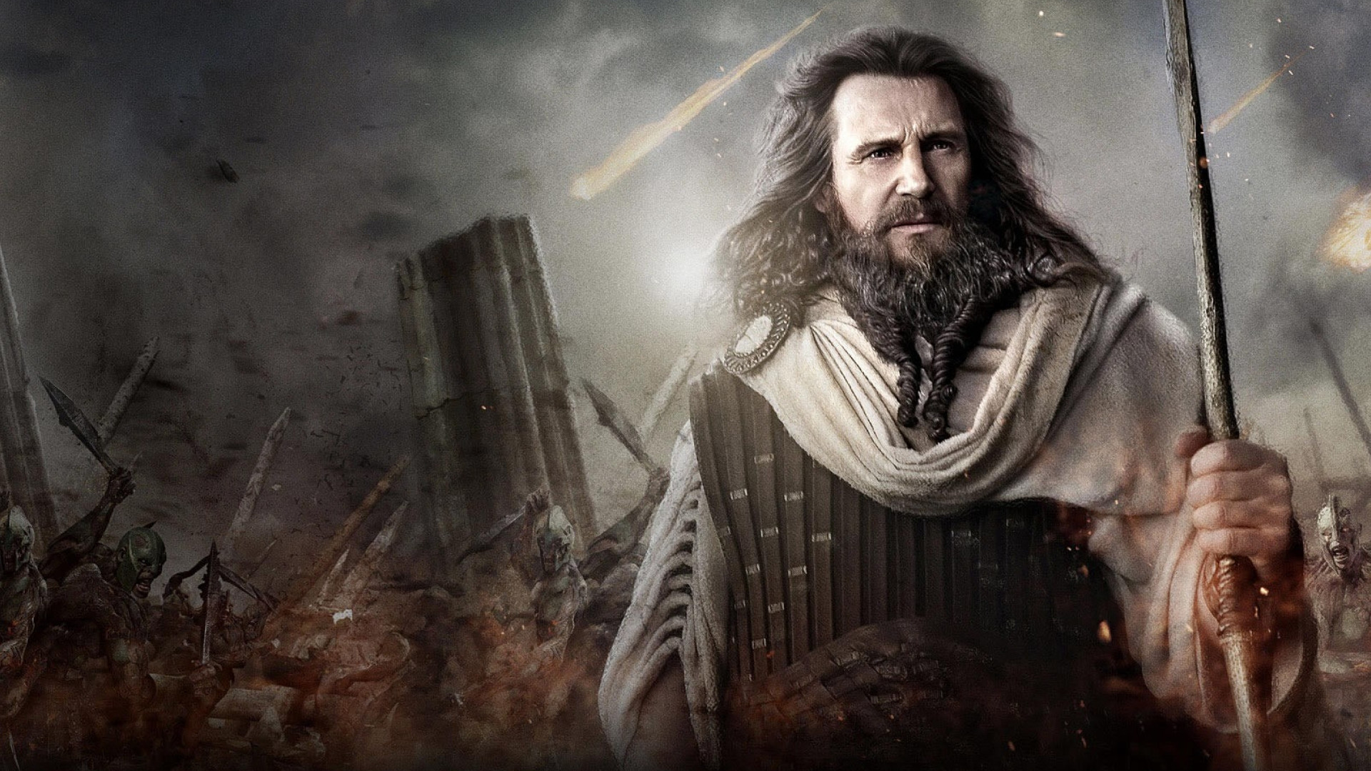 Liam Neeson as Zeus in Wrath of the Titans HD Wallpaper