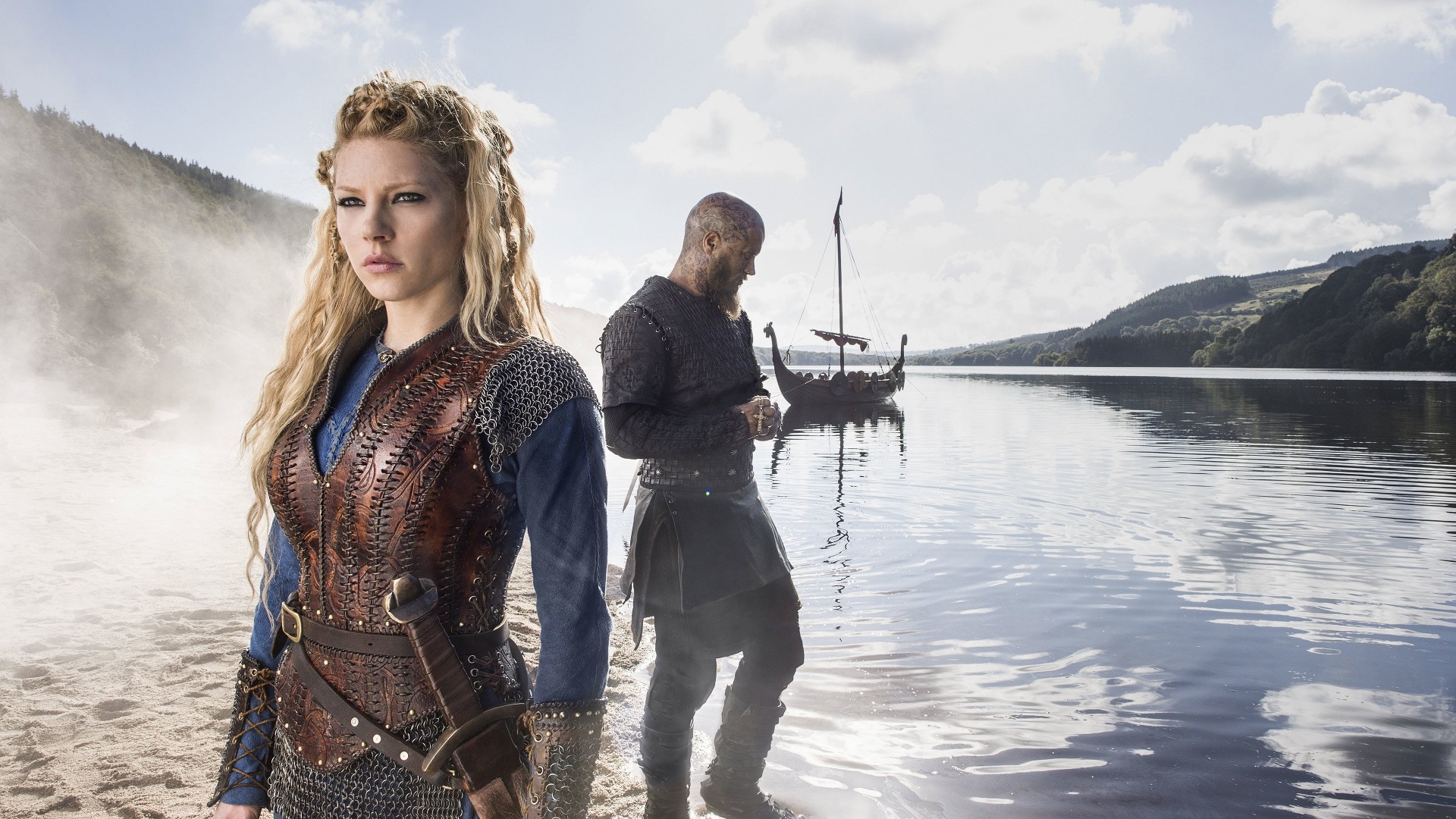 Lagertha and Ragnar from Vikings HD Wallpaper