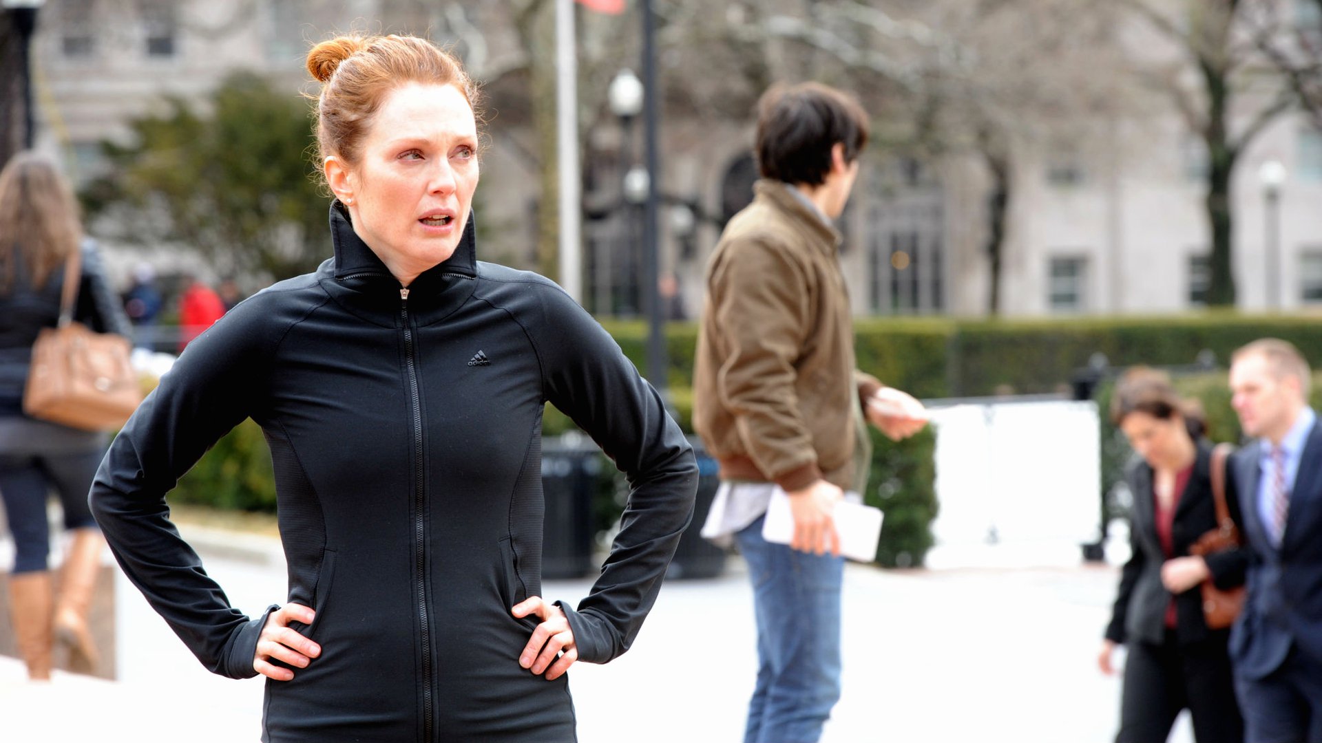 Julianne Moore in Black Adidas Jacket HD Wallpaper