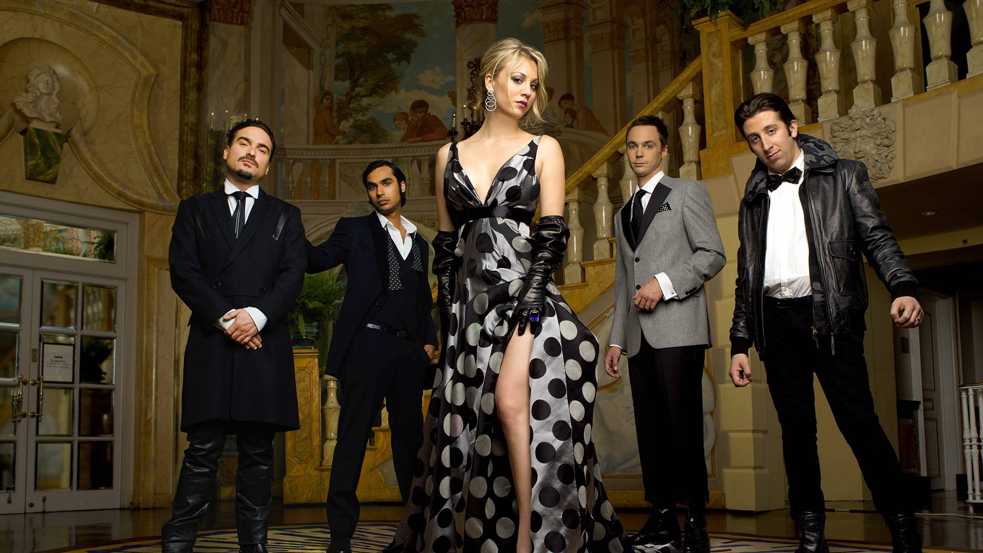 The Big Bang Theory Cast Posed Portrait HD Wallpaper
