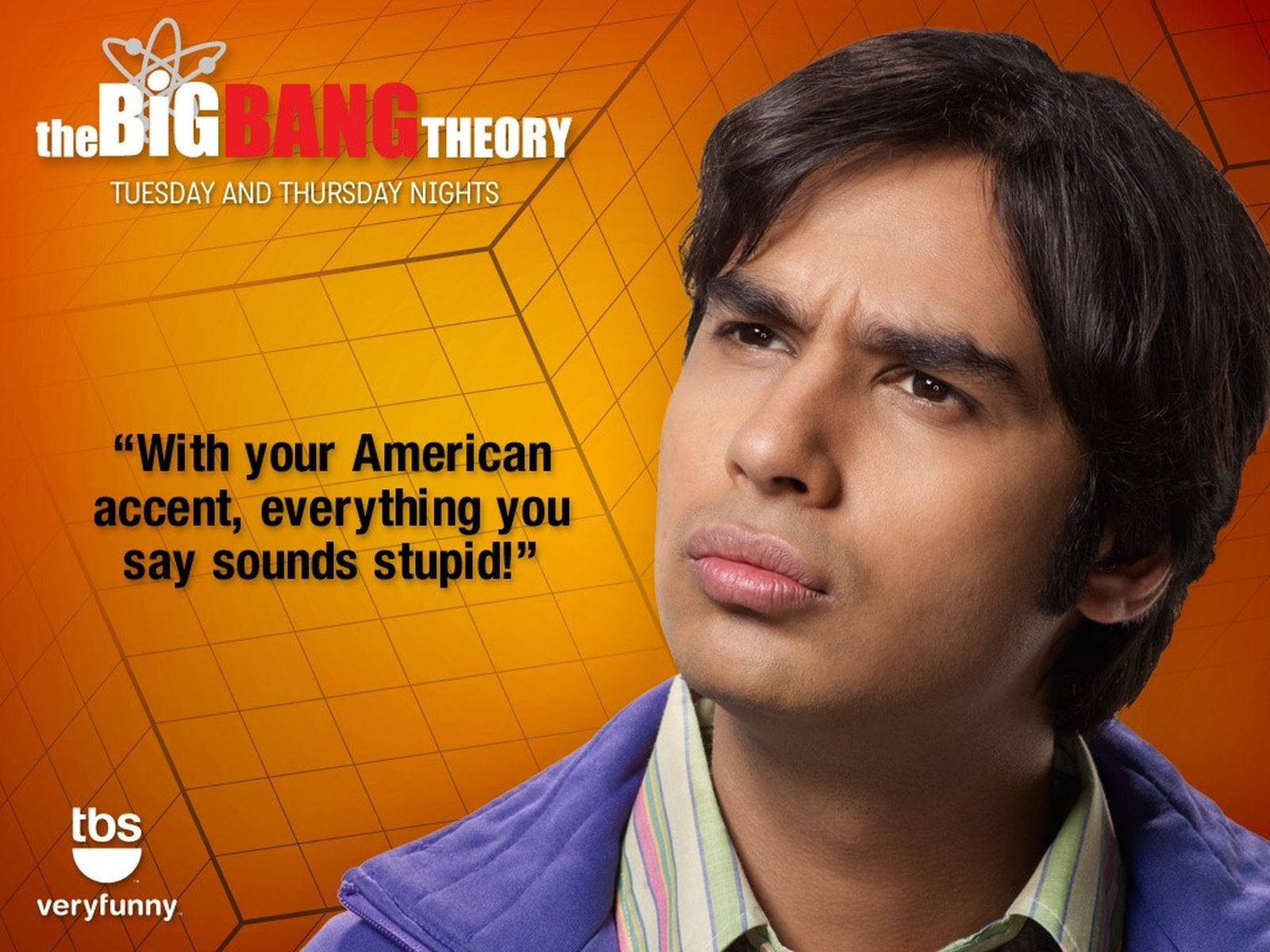 Raj Koothrappali from The Big Bang Theory quote HD Wallpaper