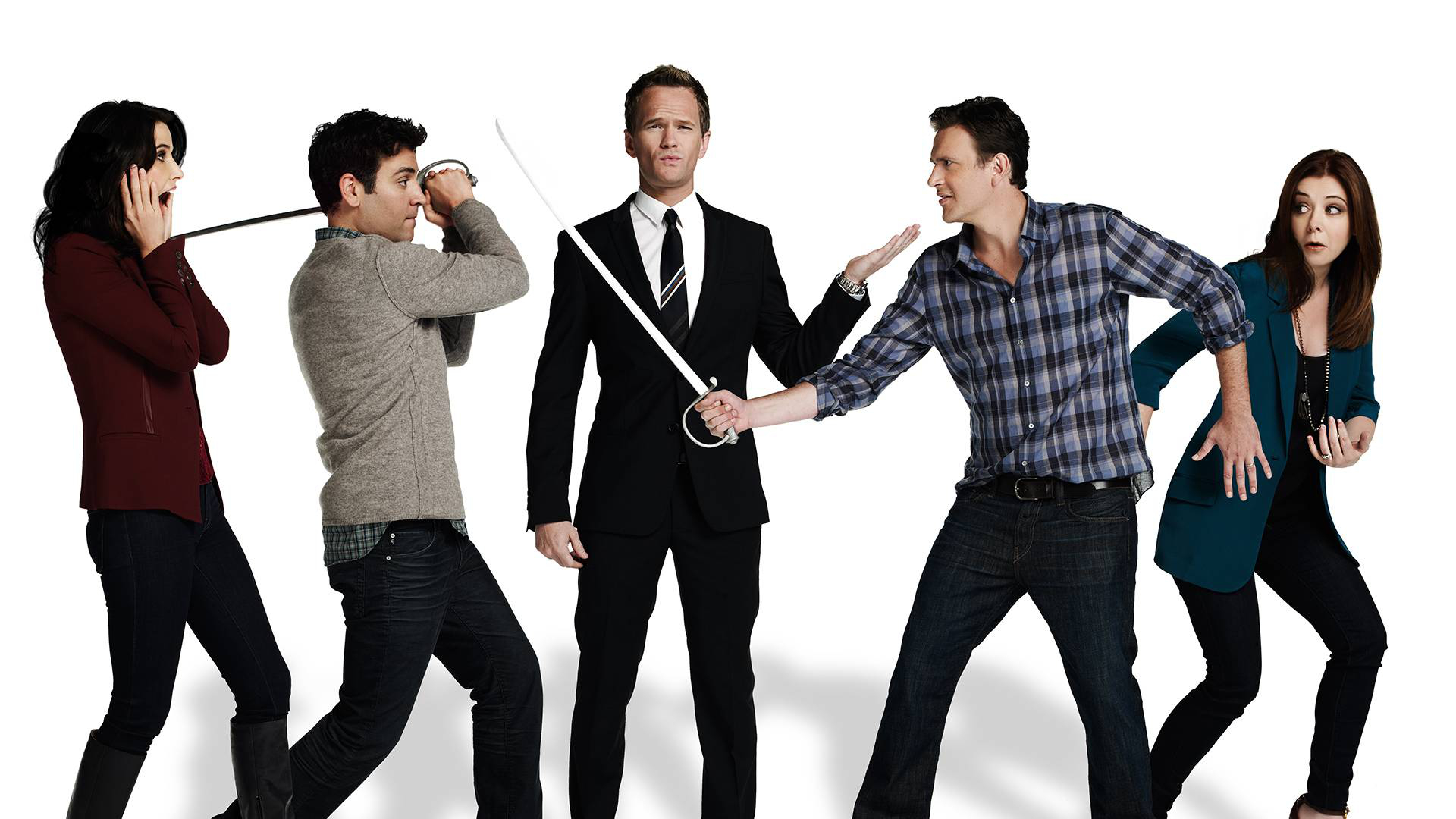 Alyson Hannigan and cast of How I Met Your Mother HD Wallpaper